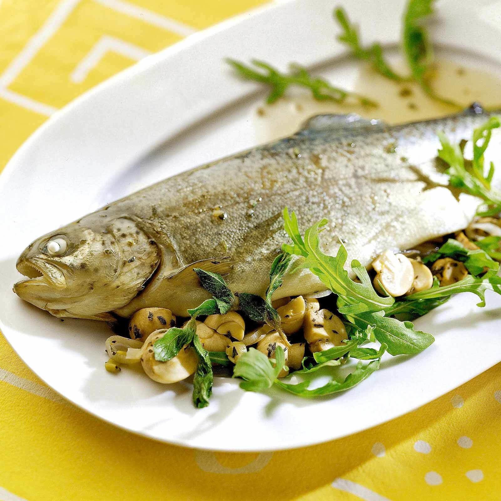 Truites sur roquette