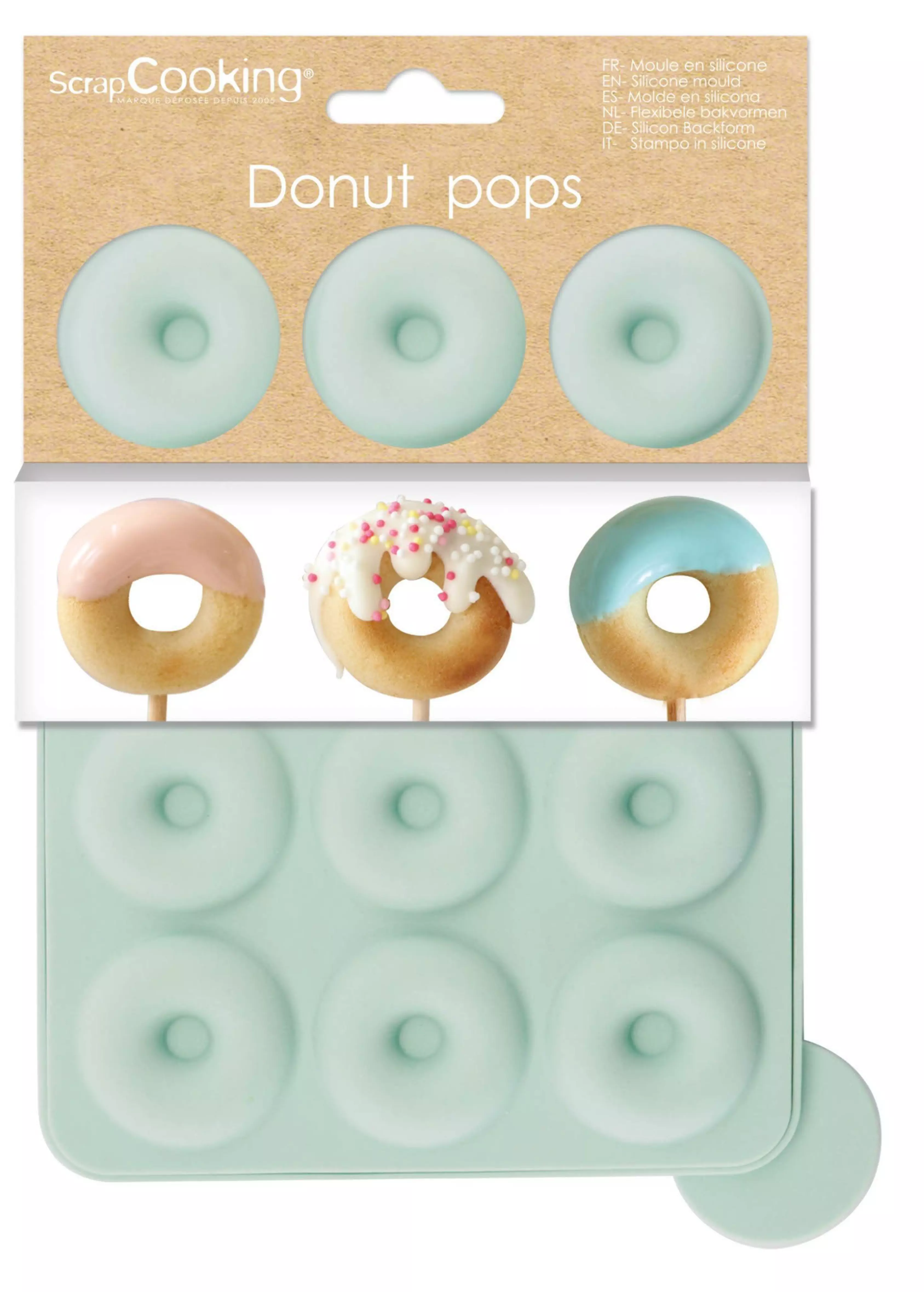 SCRAP COOKING Donut-Silikonformen – 6 Stück, Ø 7,6 Cm, Hitzebeständig -20°C Bis +230°C