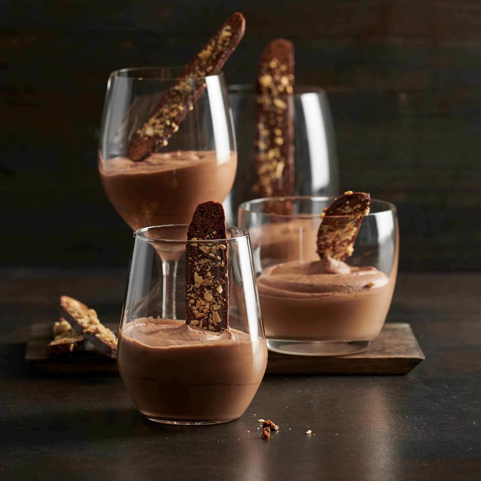 Mousse au chocolat hivernale
