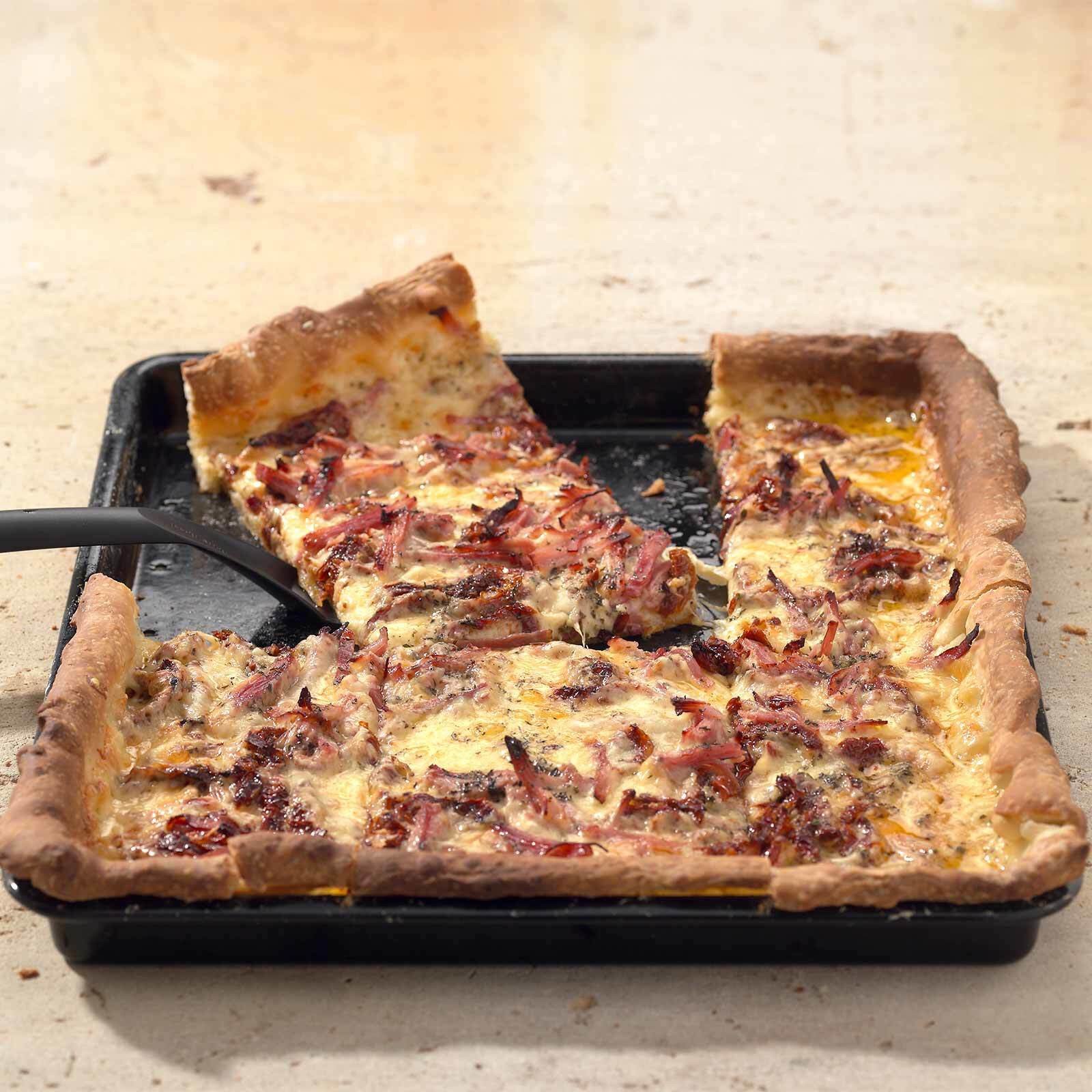 Fondue-Pizza