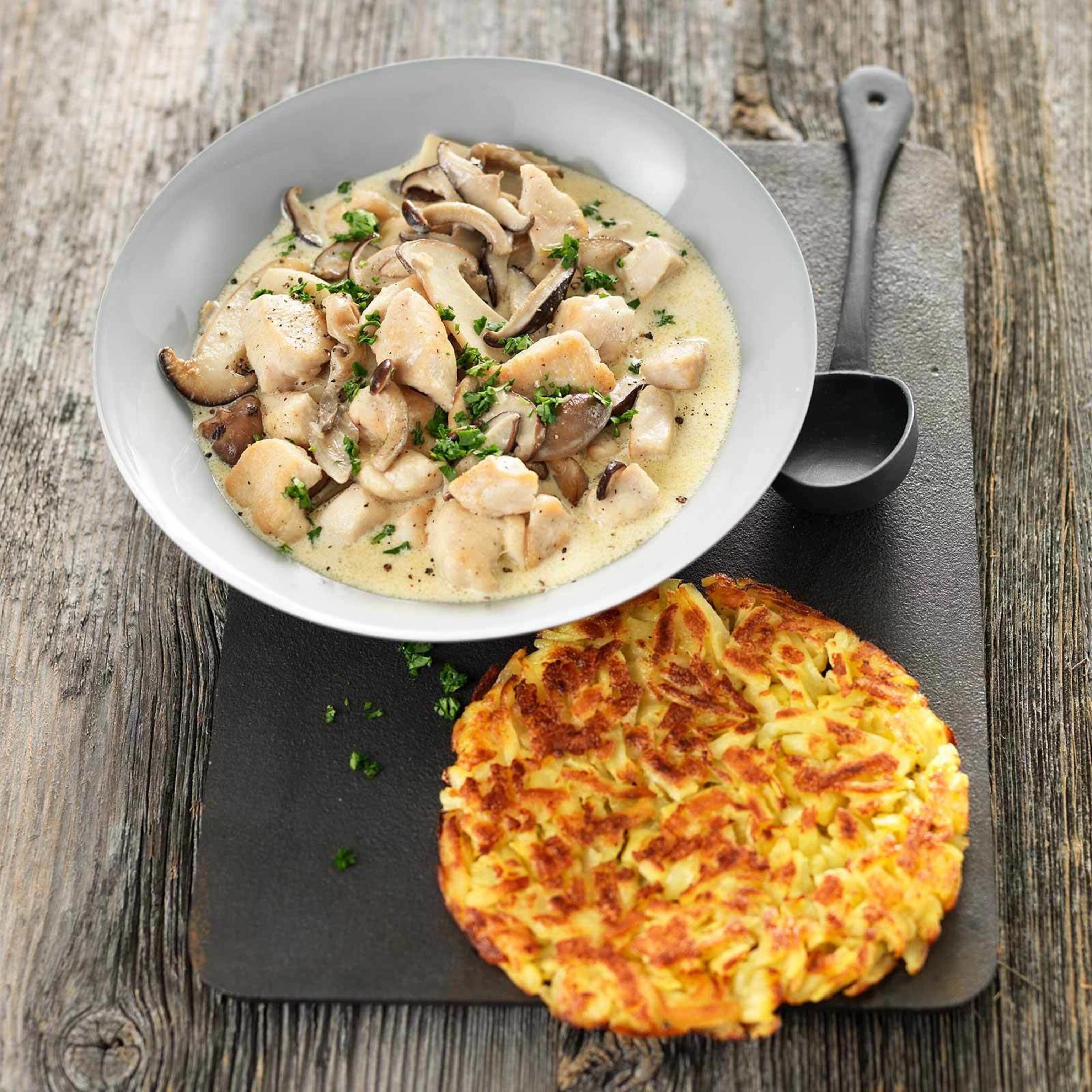 Poulet-Pilz-Ragout