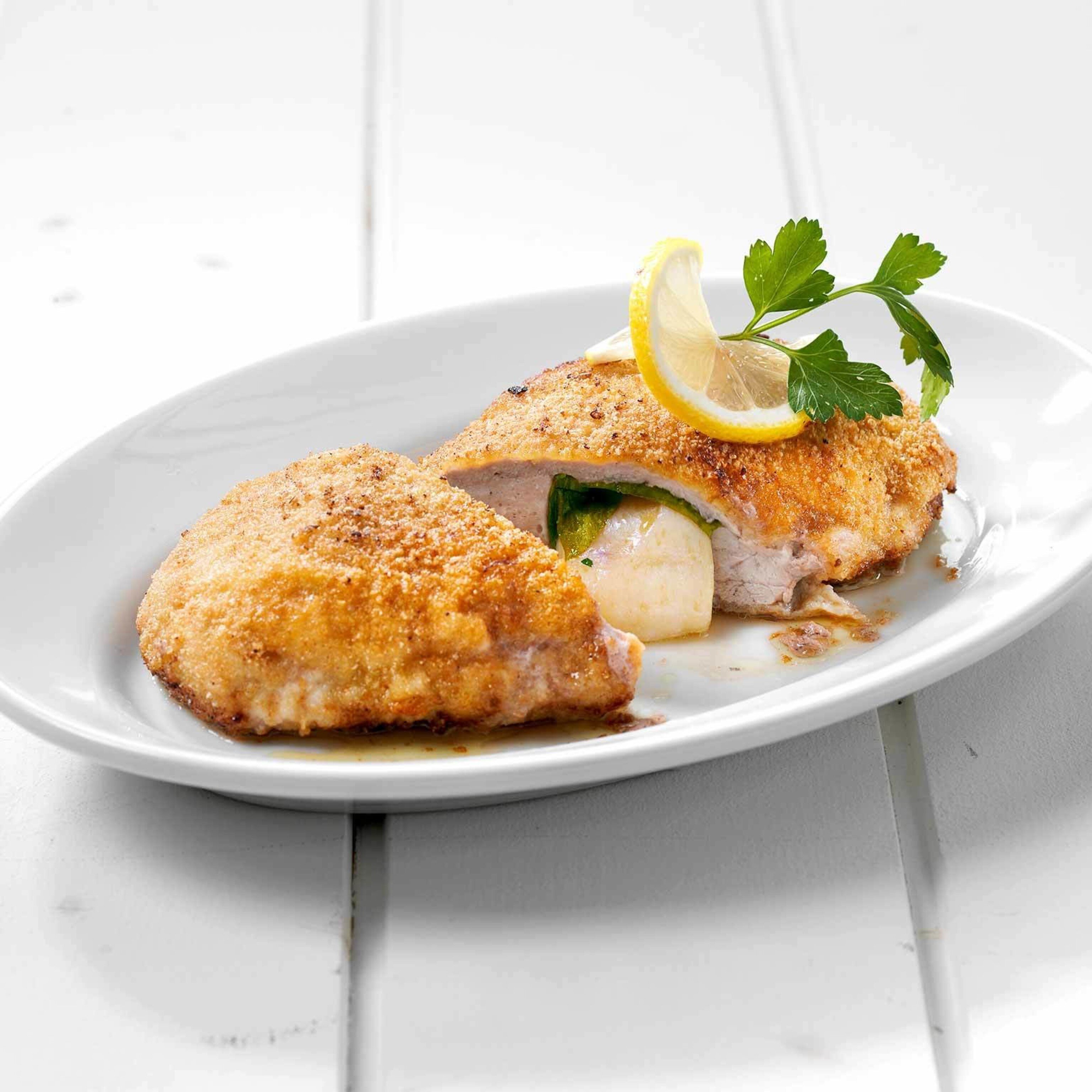 Cordon-bleu à la chair à saucisse et à l’oseille