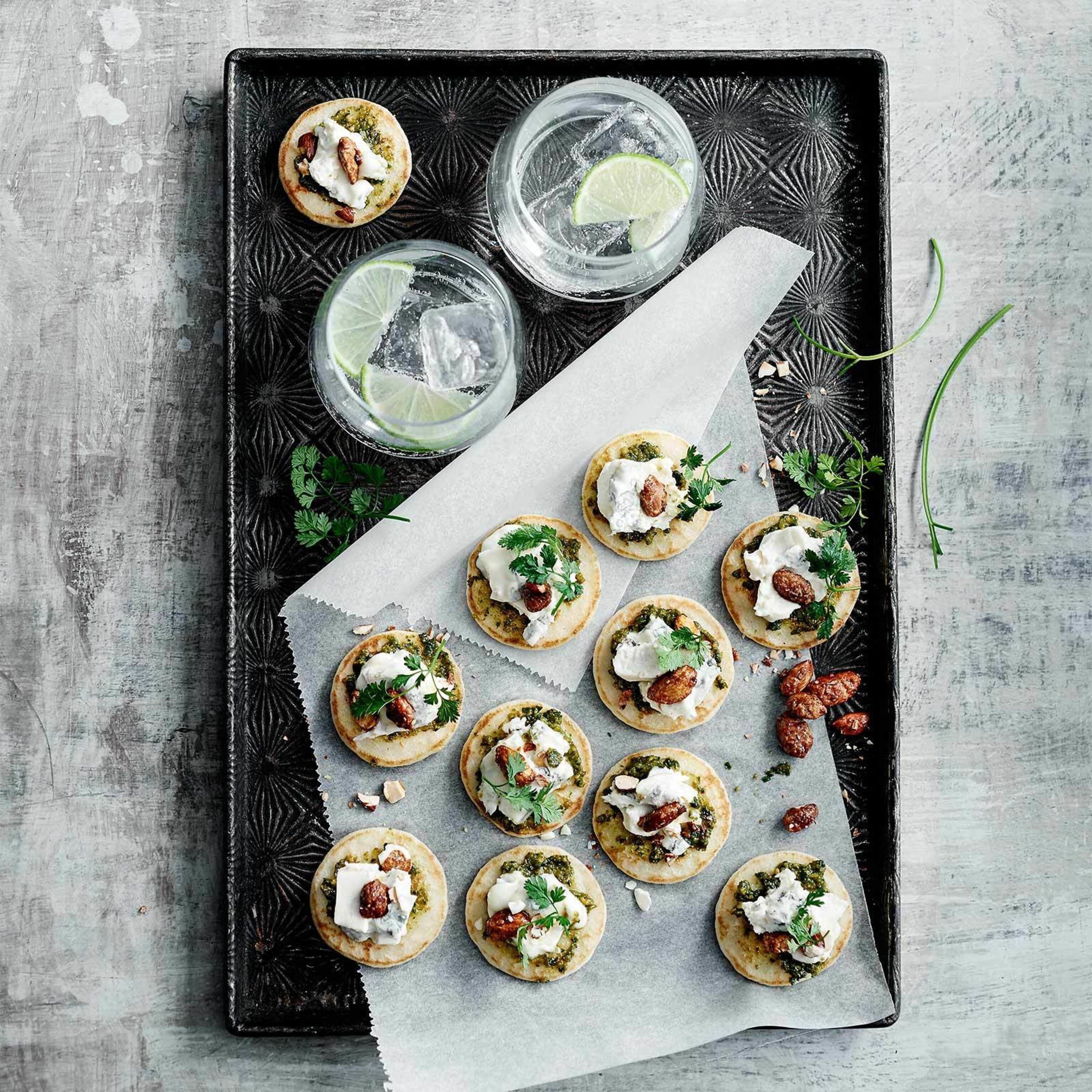 Blinis au masgonzola