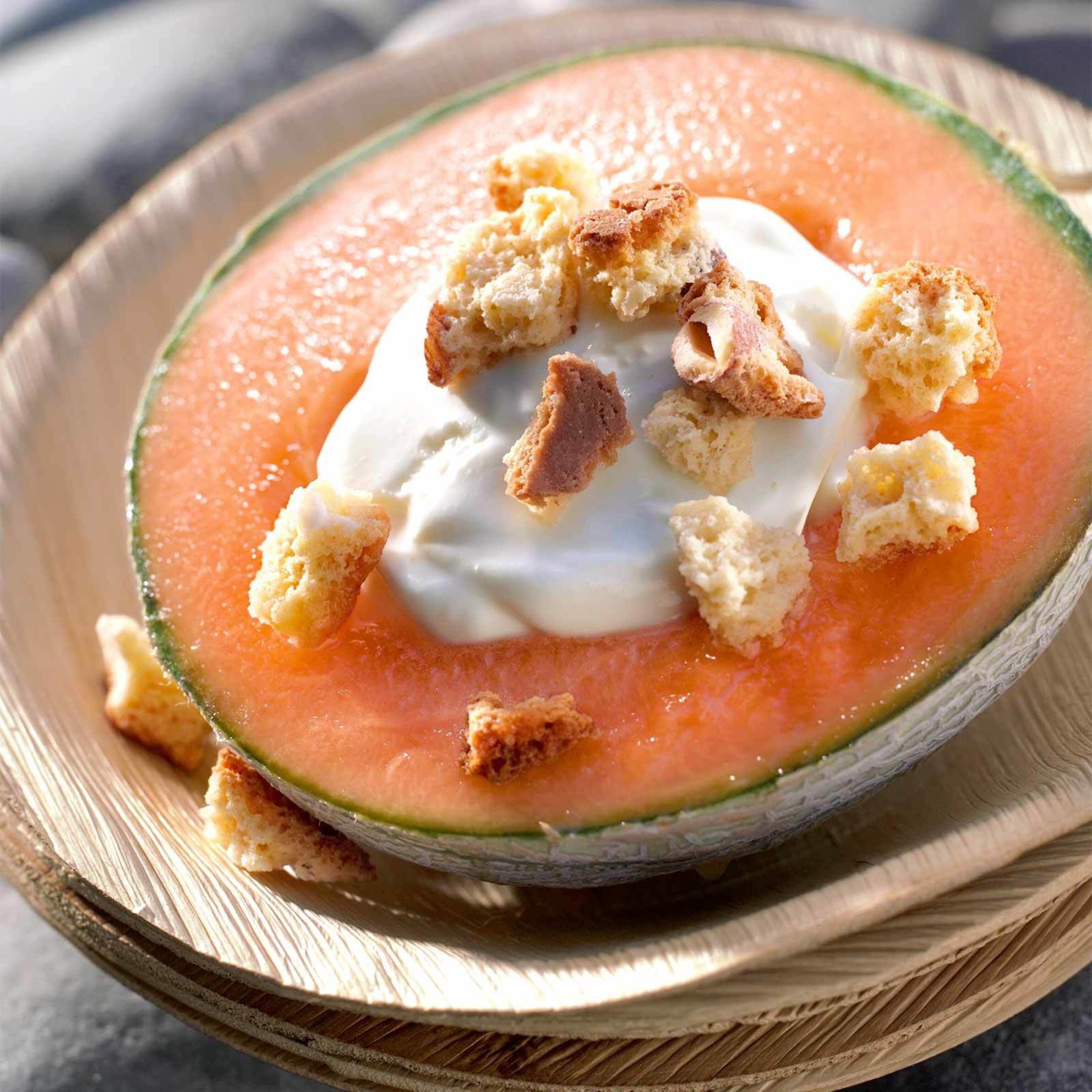 Melone mit Muscat-Creme