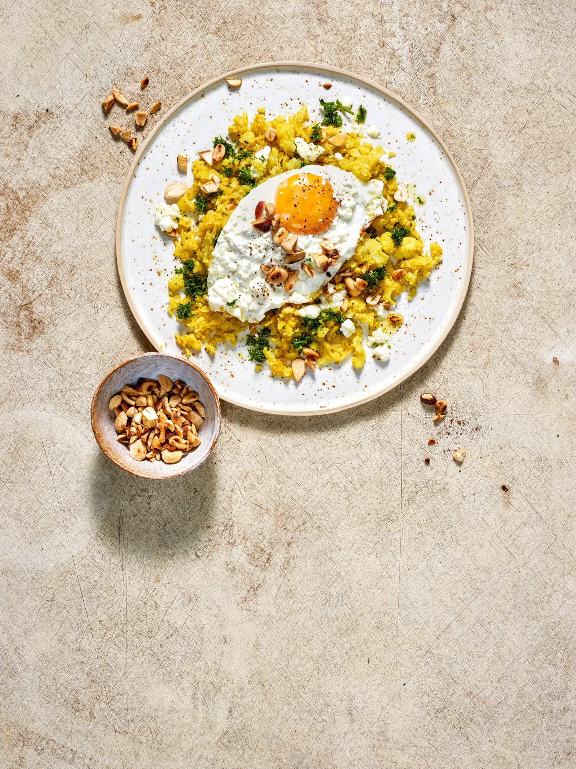 «Riz» de chou-fleur sauté