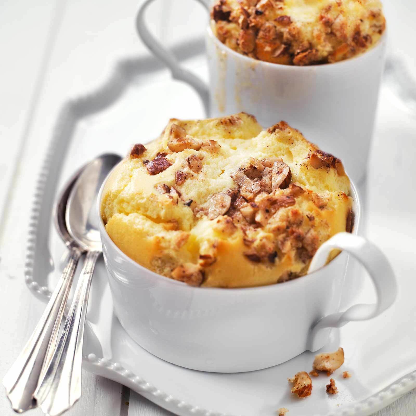 Soufflé à la pomme et streusel noisette