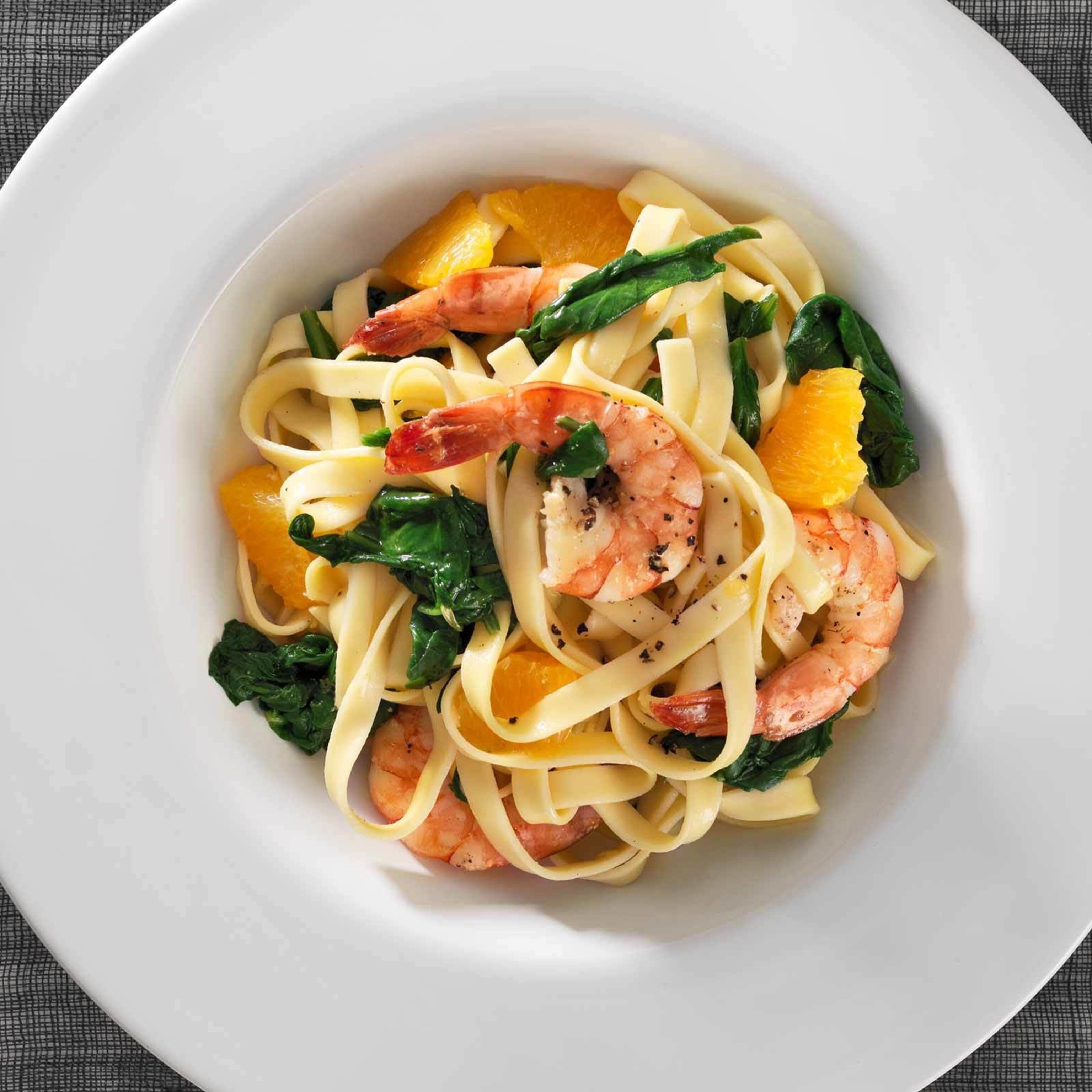 Tagliatelles aux crevettes