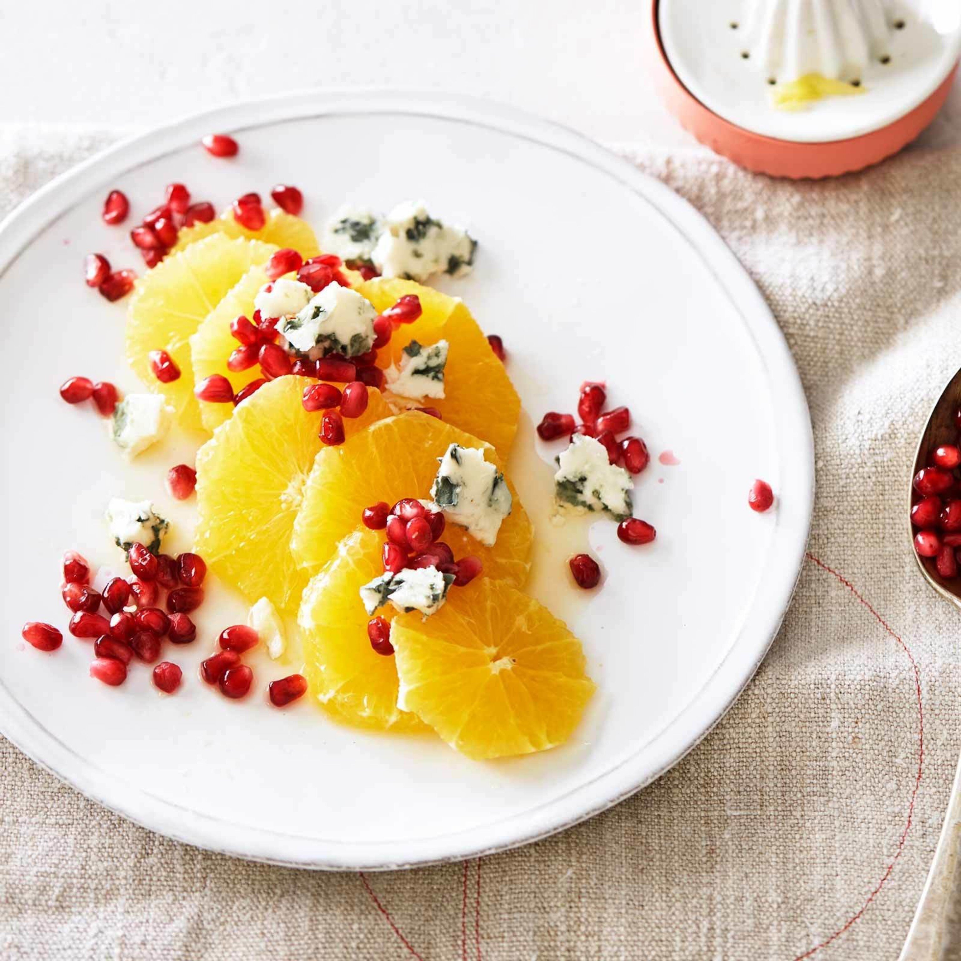 Winterfrüchte mit Roquefort