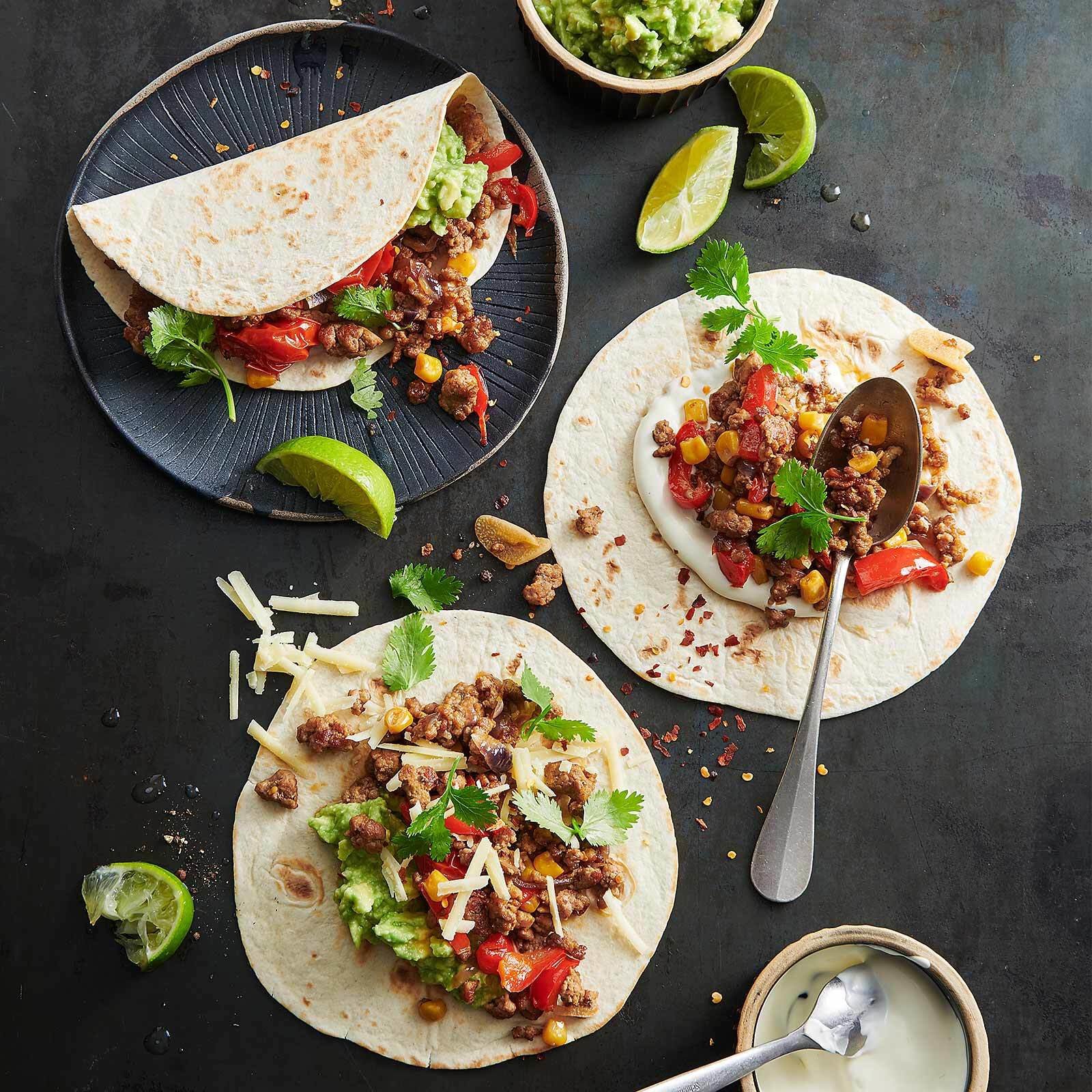Fajitas mit Hackfleisch