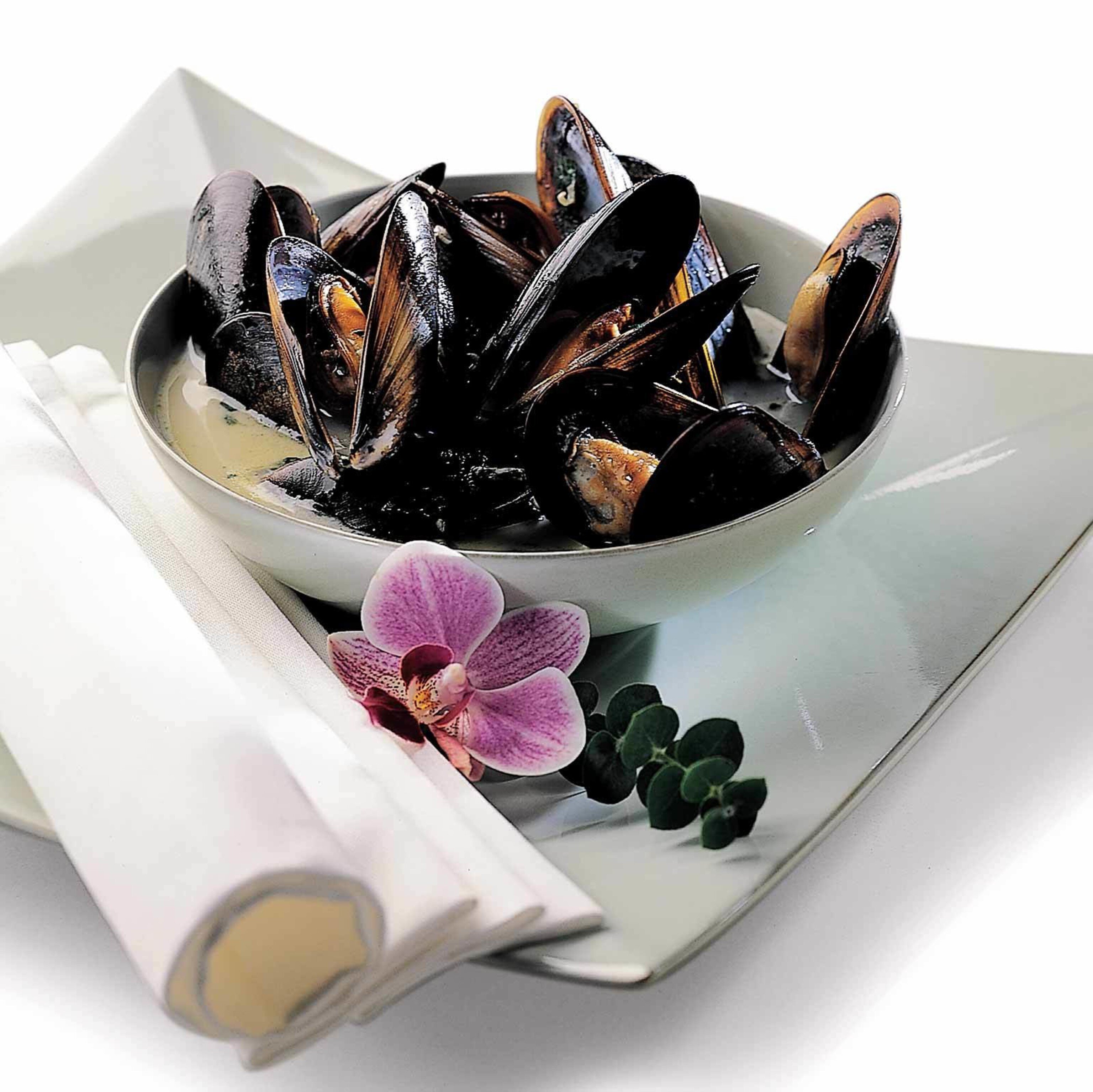 Miesmuscheln im Kokossud