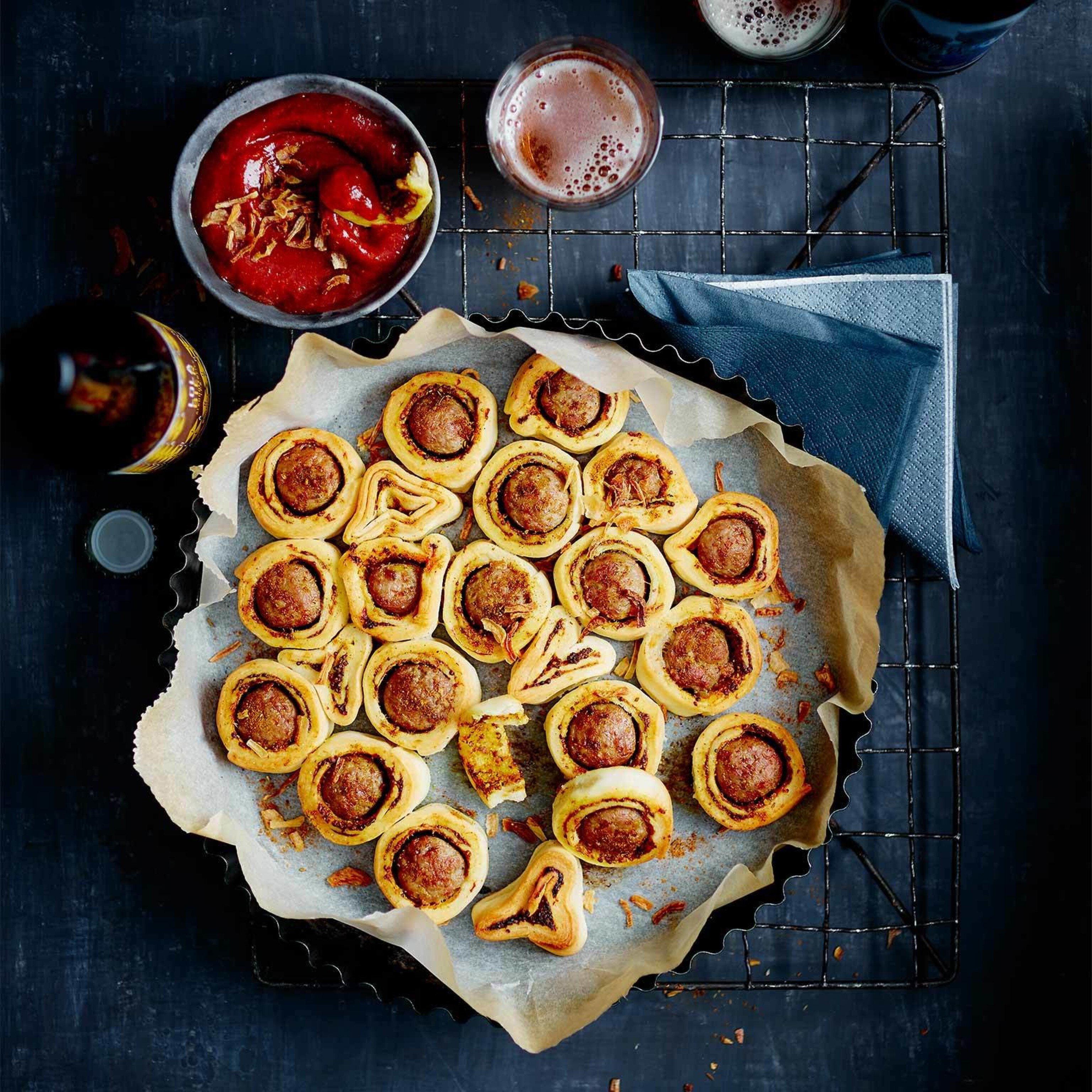 Couronne de saucisses au curry