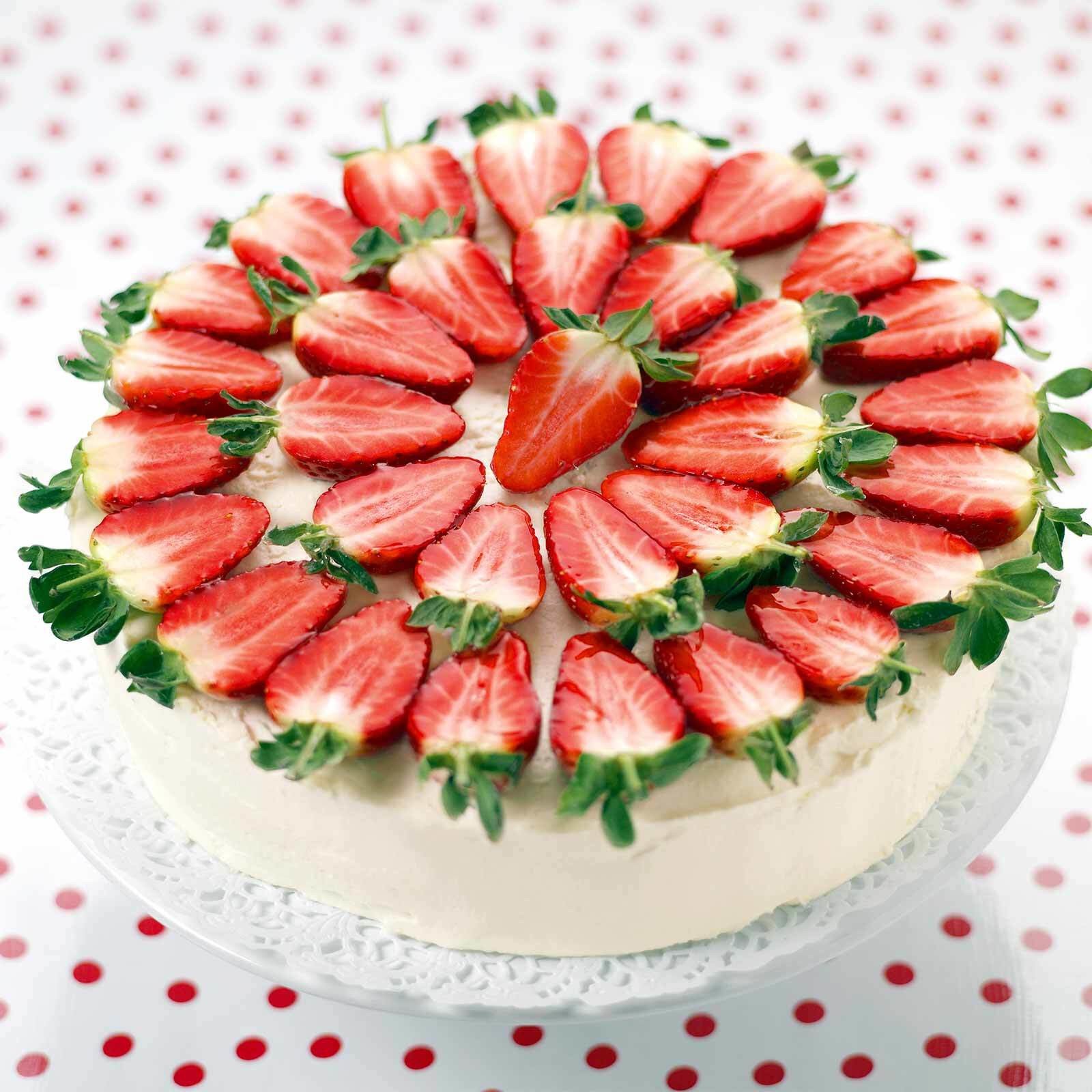 Erdbeer Holunder-Torte