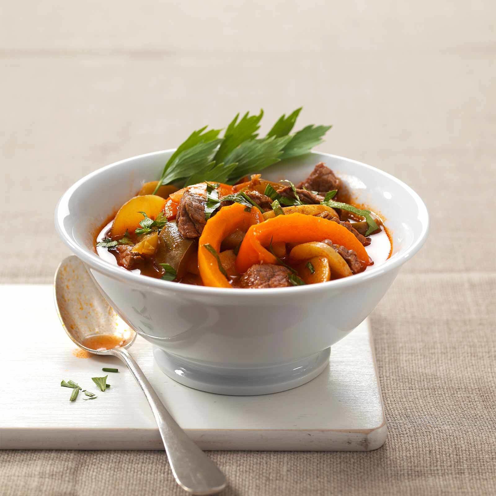 Rindfleisch-Peperoni-Suppe
