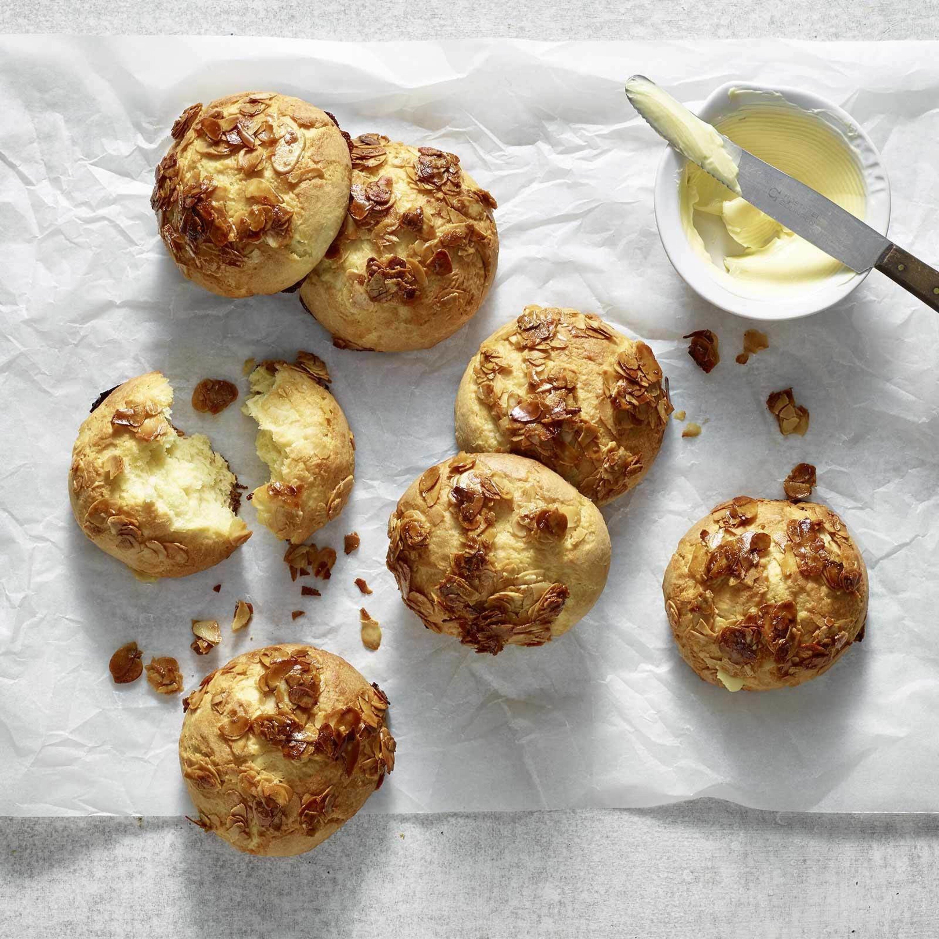 Brioche-Brötchen zum Kaffee oder Tee