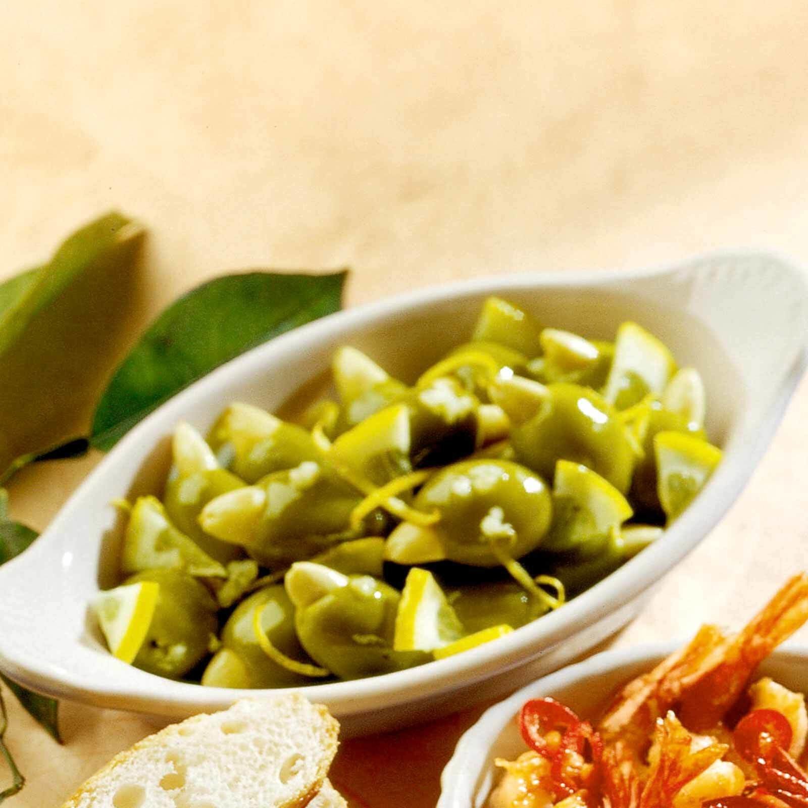 Marinierte Oliven (Aceitunas machacadas)