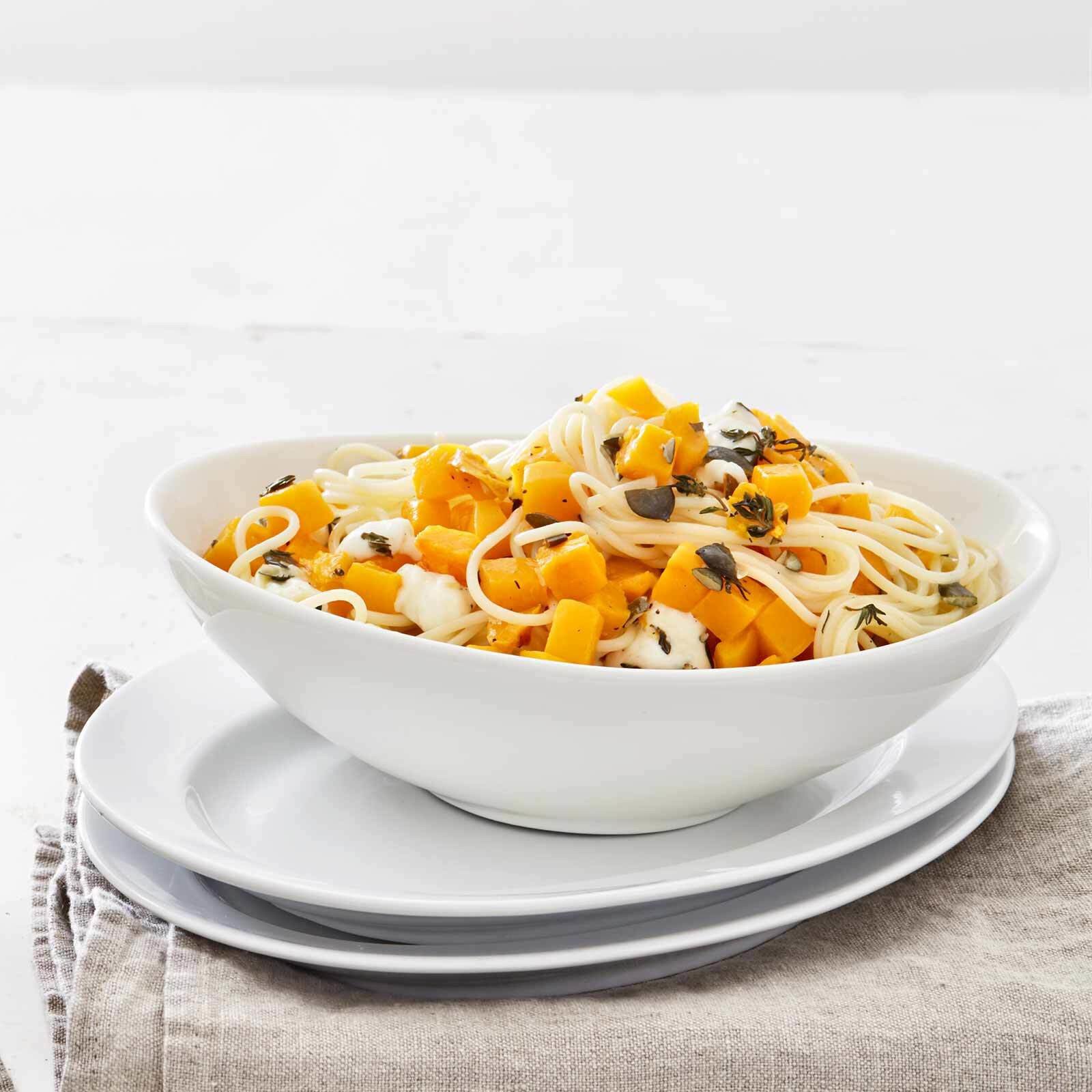 Spaghetti mit Kürbis