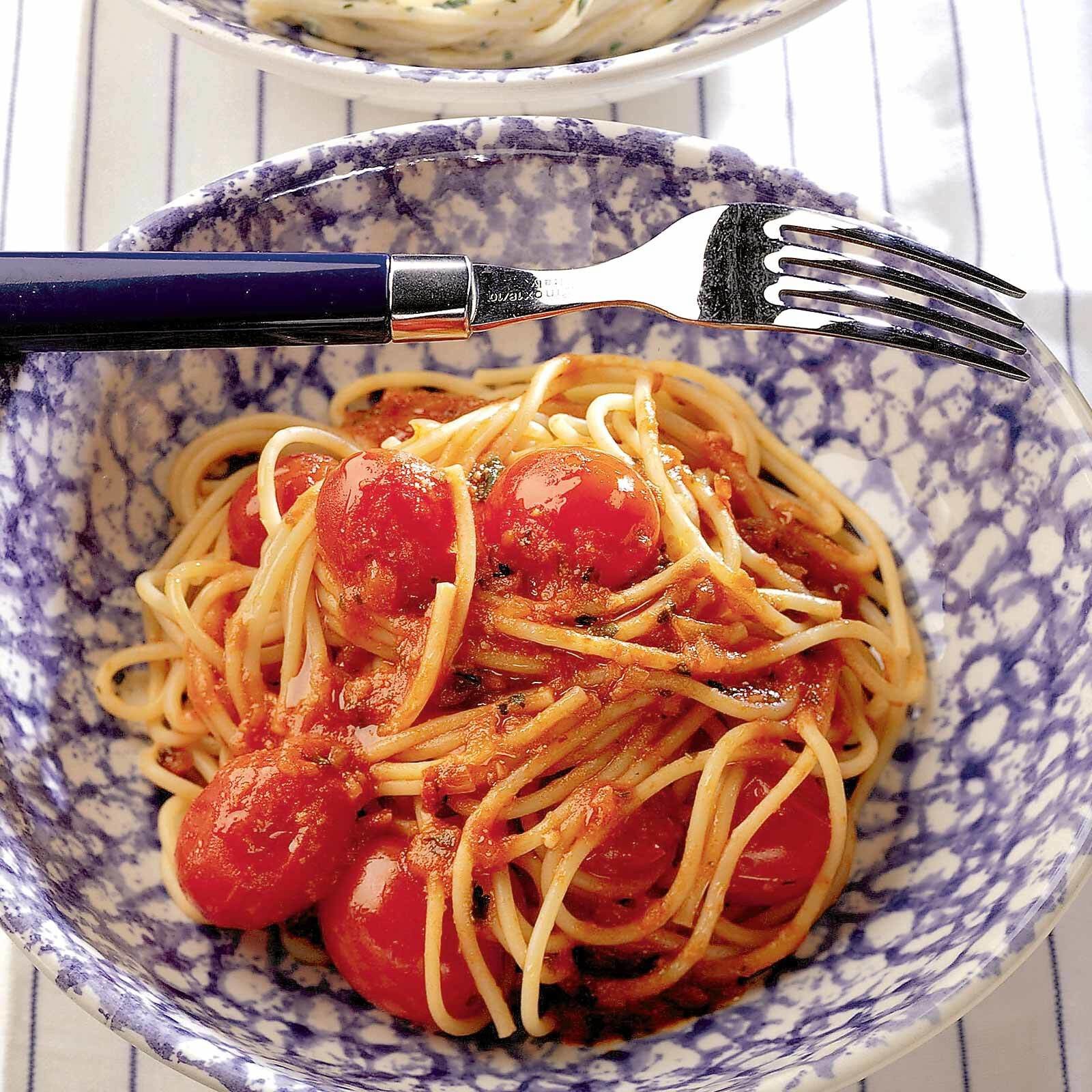 Spaghettis aux tomates cerises