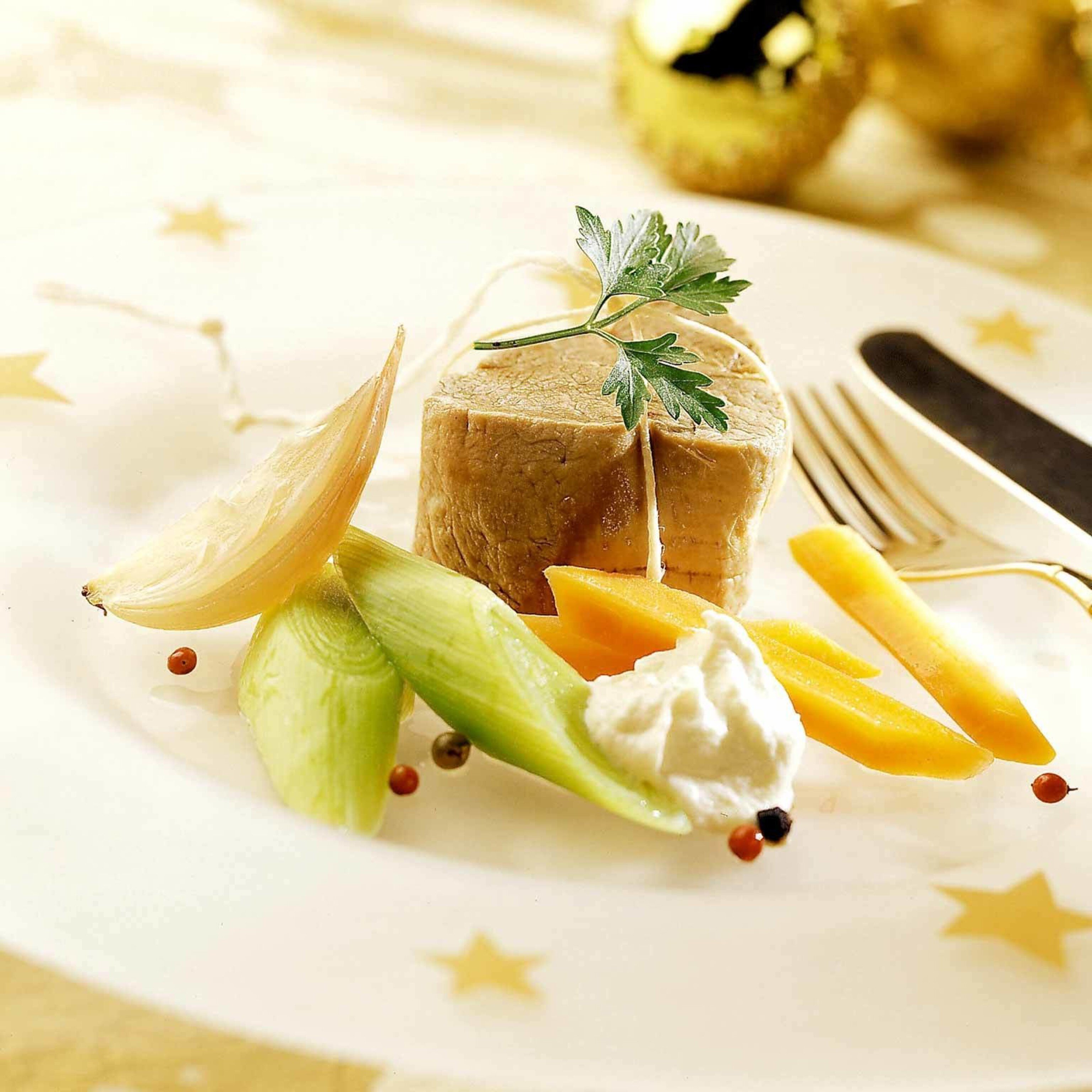 Kalbsfilet mit Wasabi-Rahm