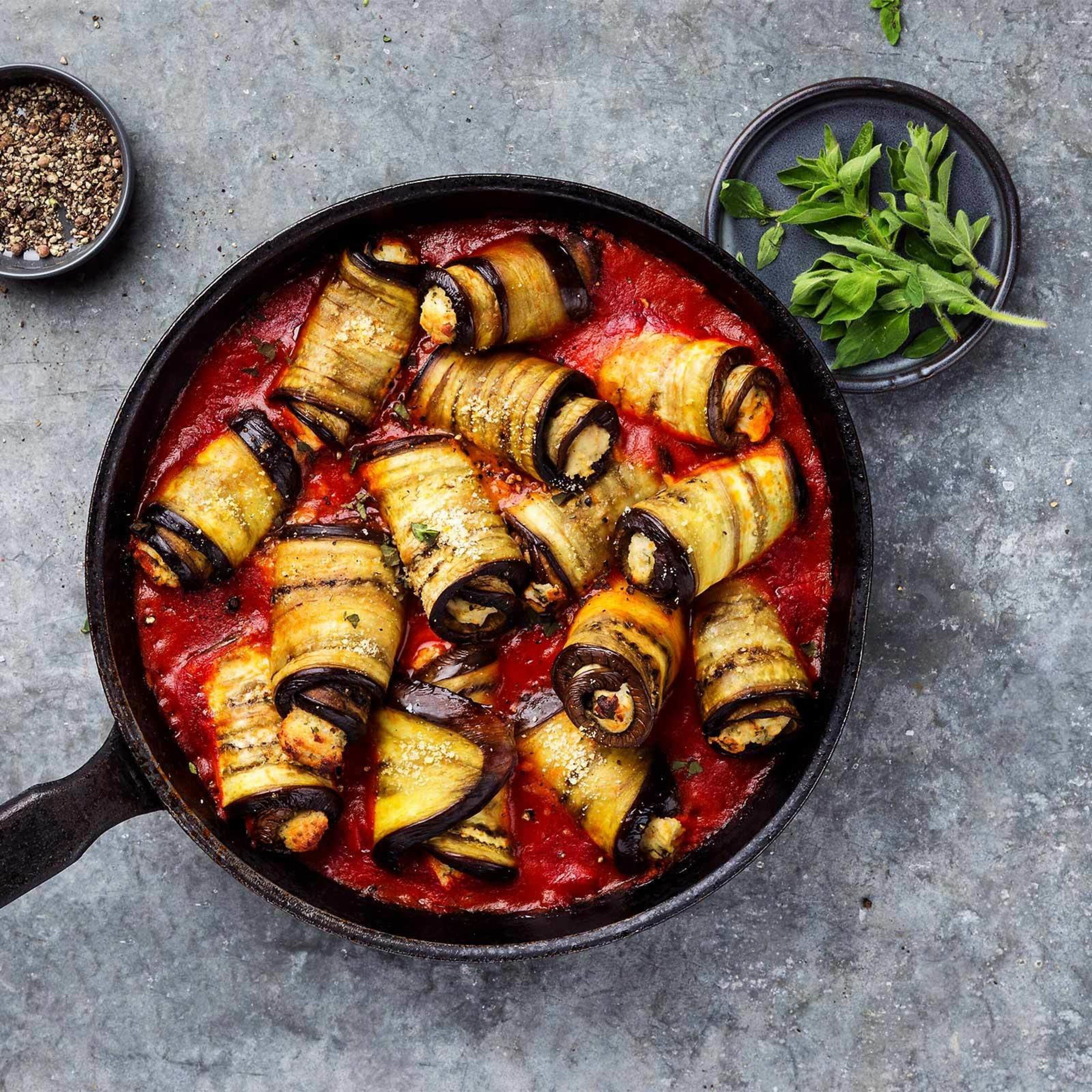 Vegane Auberginen-Involtini
