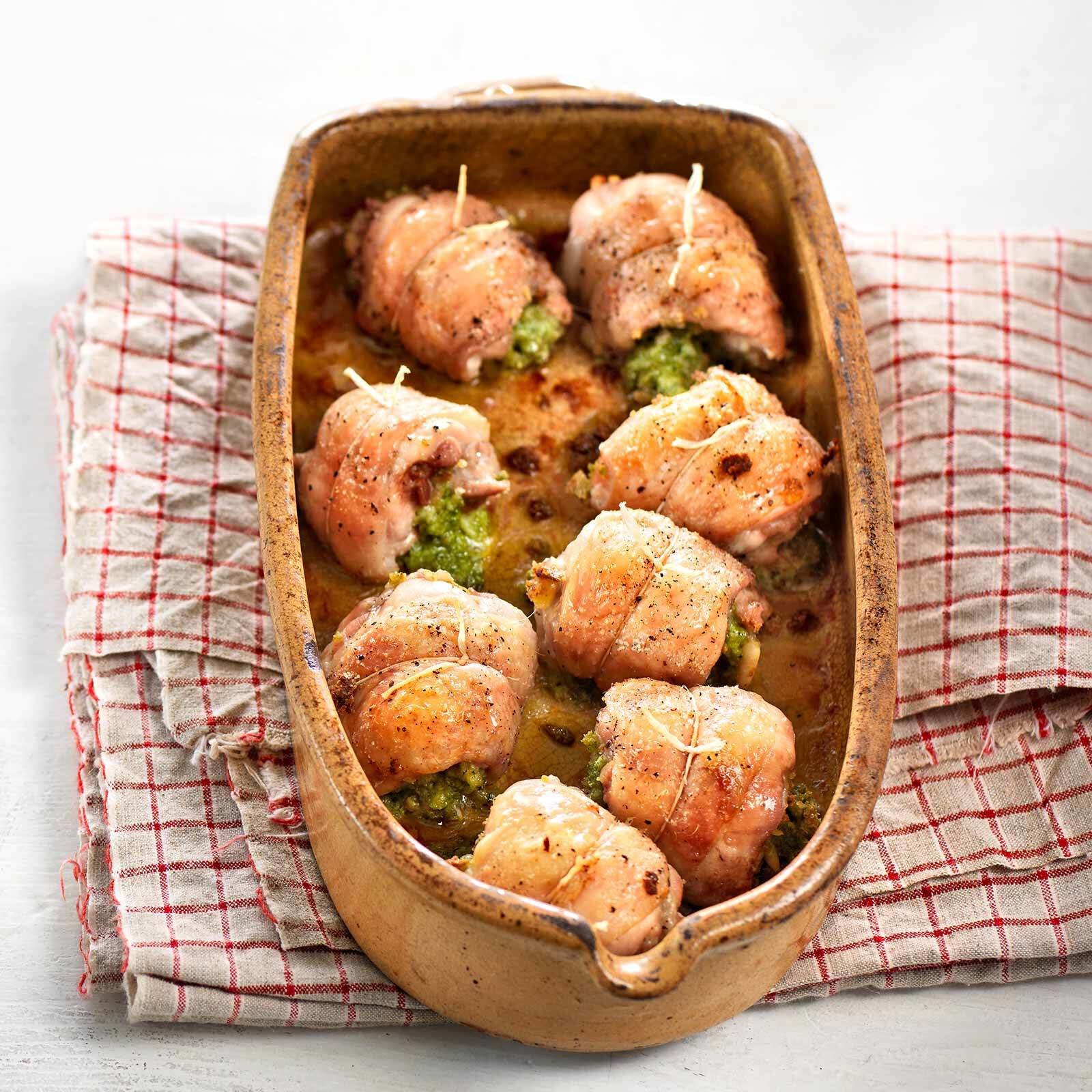 Poulet-Involtini mit Pesto