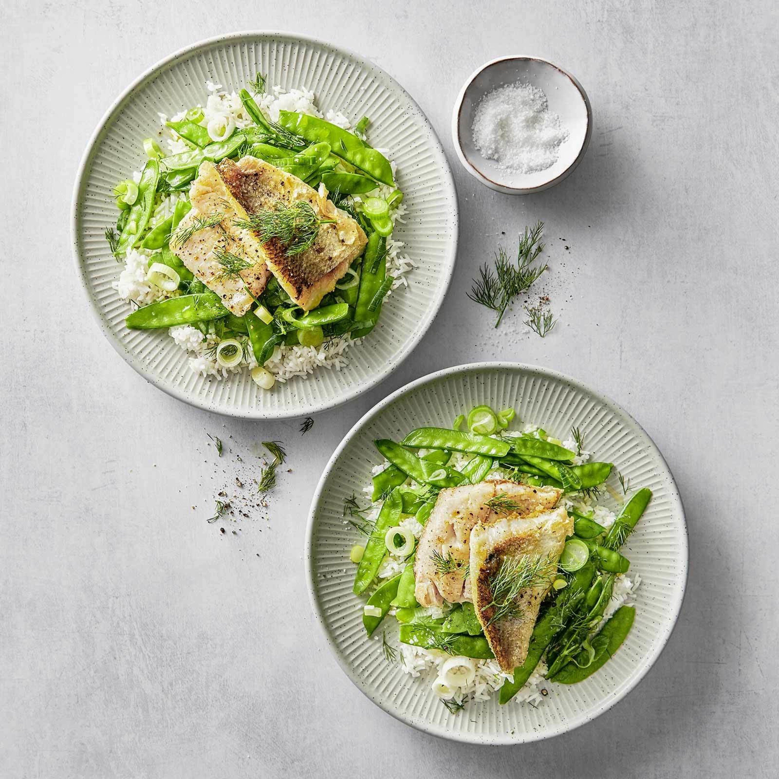 Felchenfilets auf Kefen