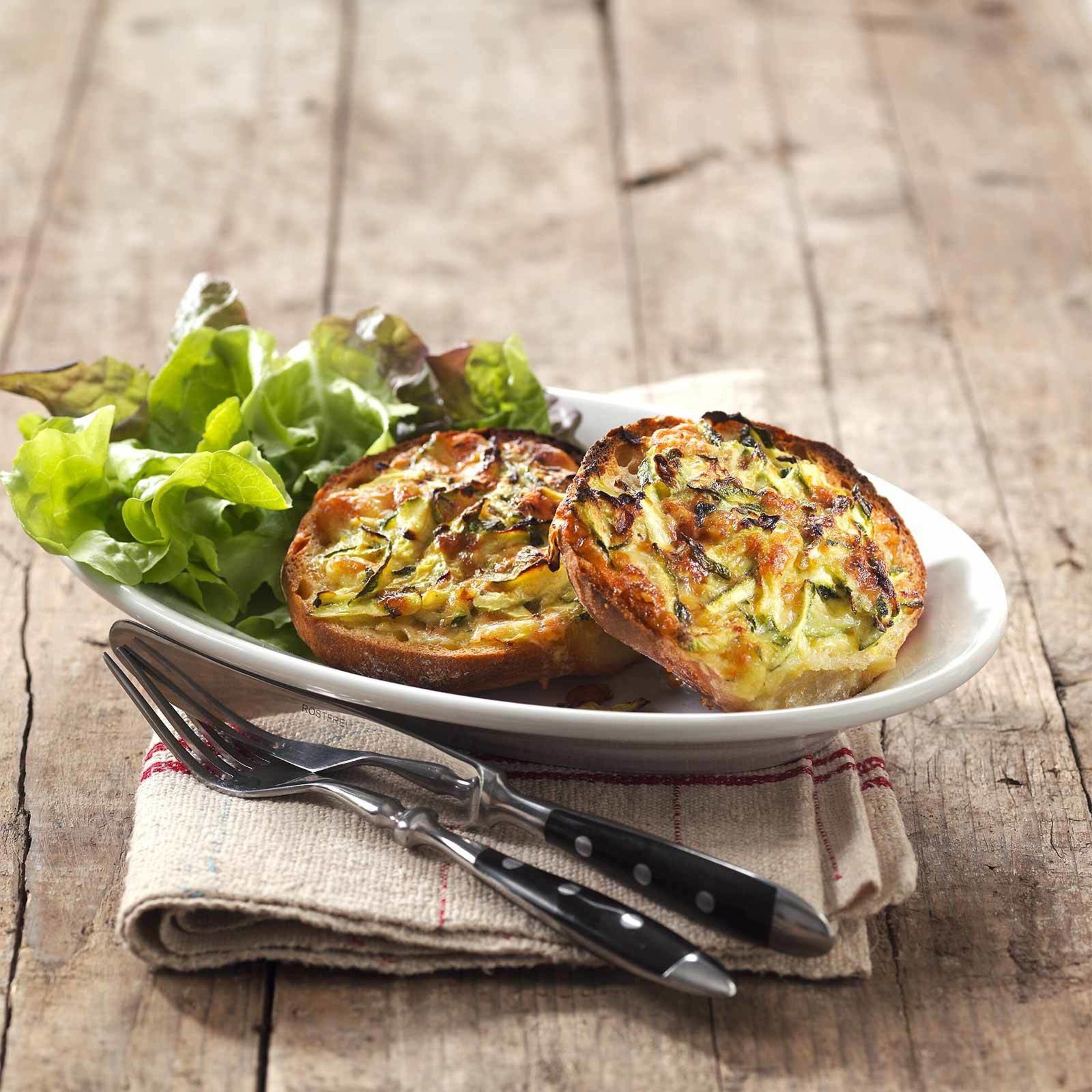 Croûtes aux courgettes