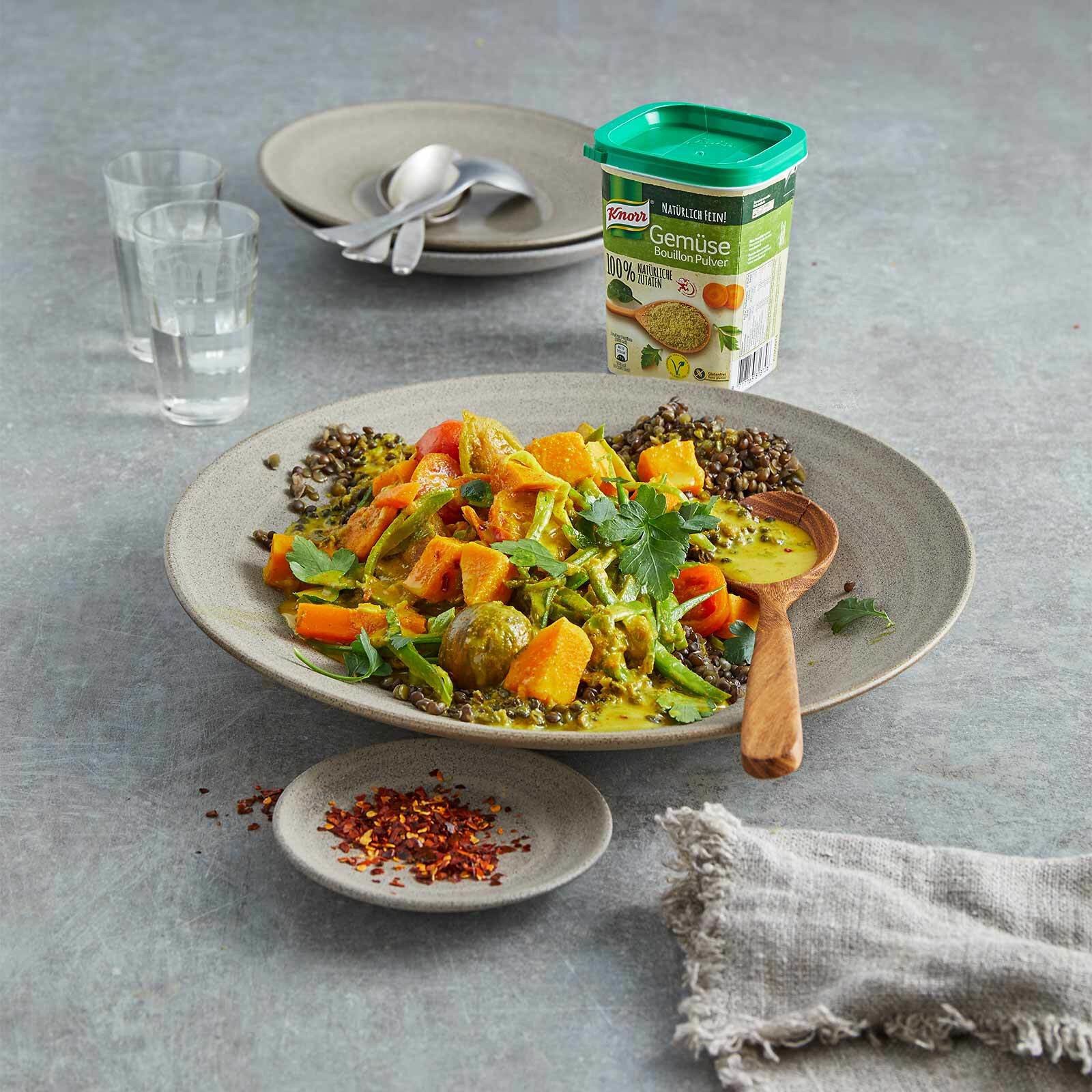 Knorr-Linsen-Süsskartoffel-Curry