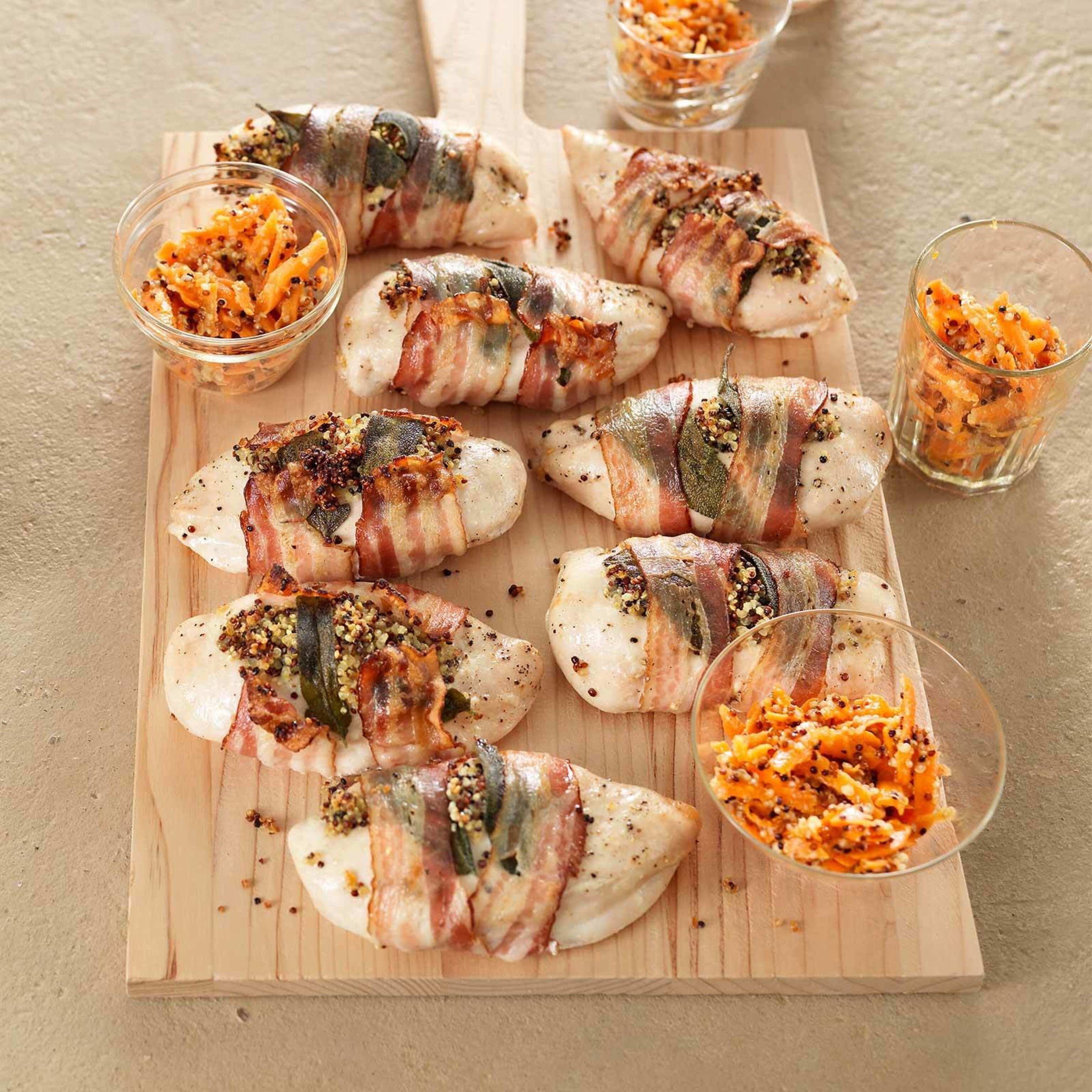 Pouletbrüstli mit Rüebli-Quinoa