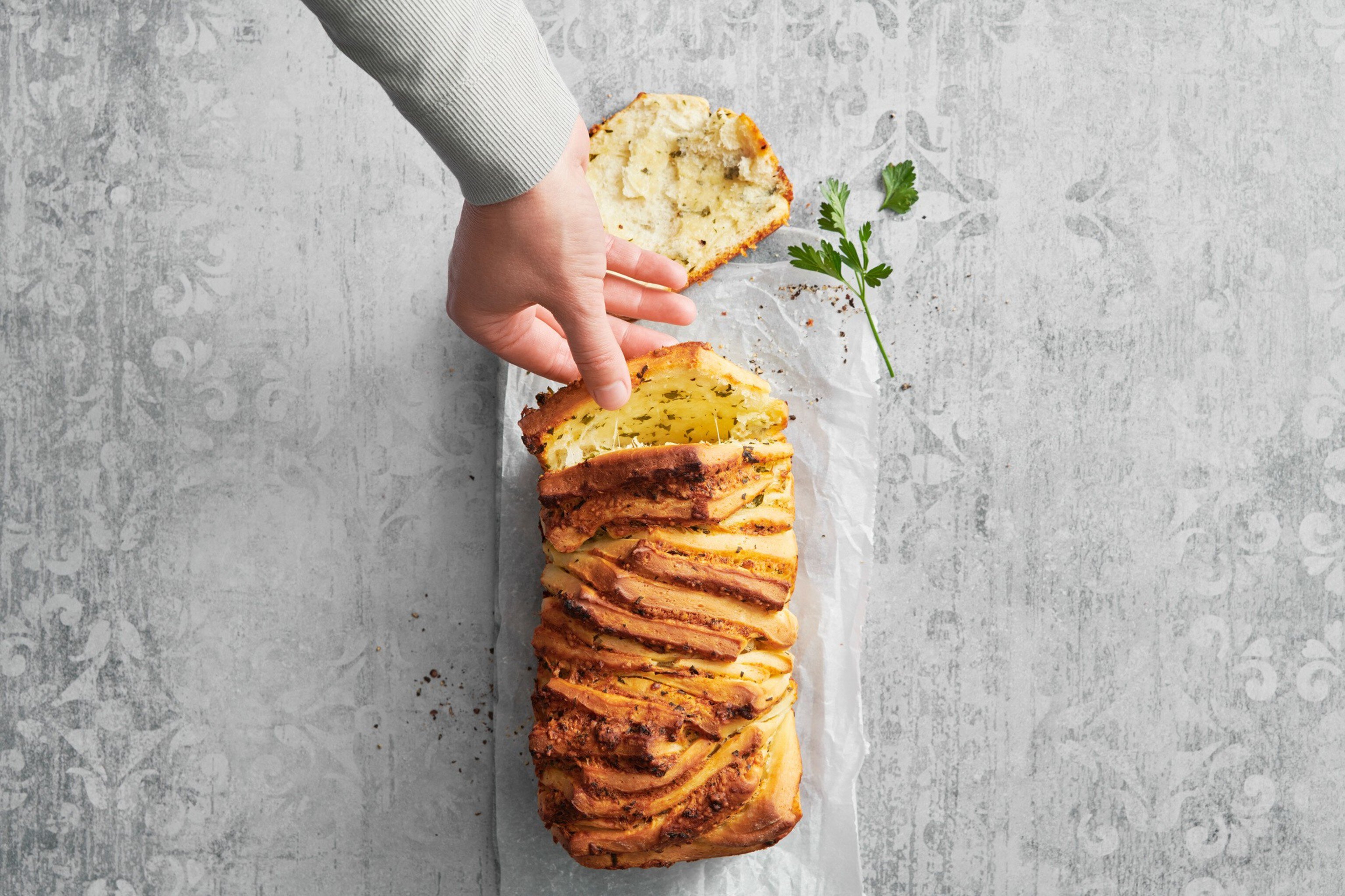 Knoblauch-Zupfbrot