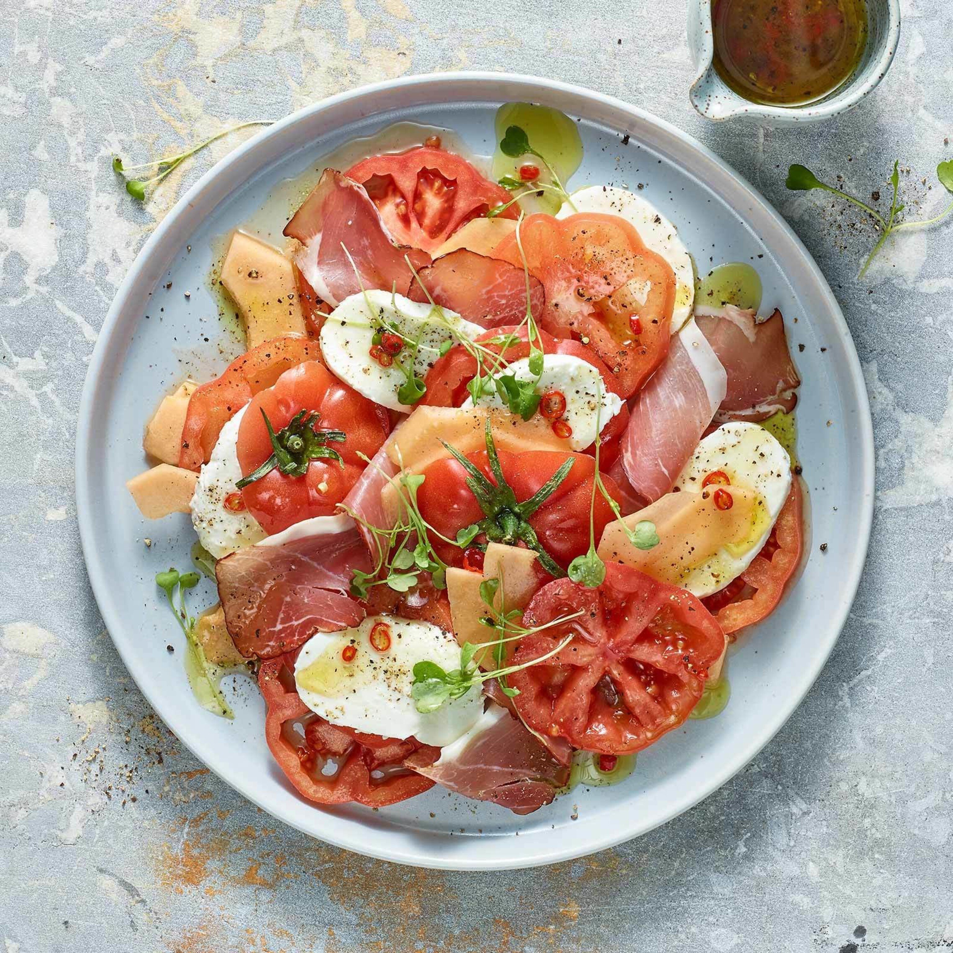 Melonen-Mozzarella-Salat