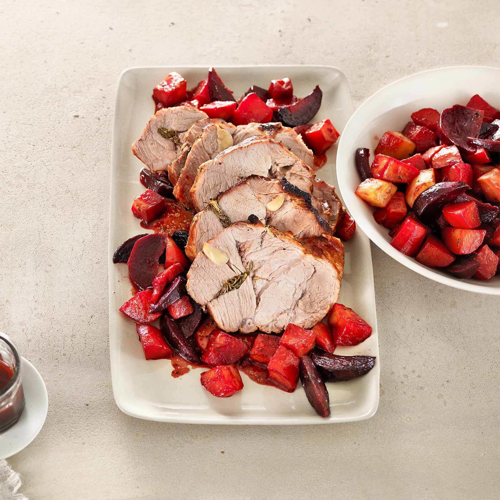 Schweinsbraten mit Wintergemüse