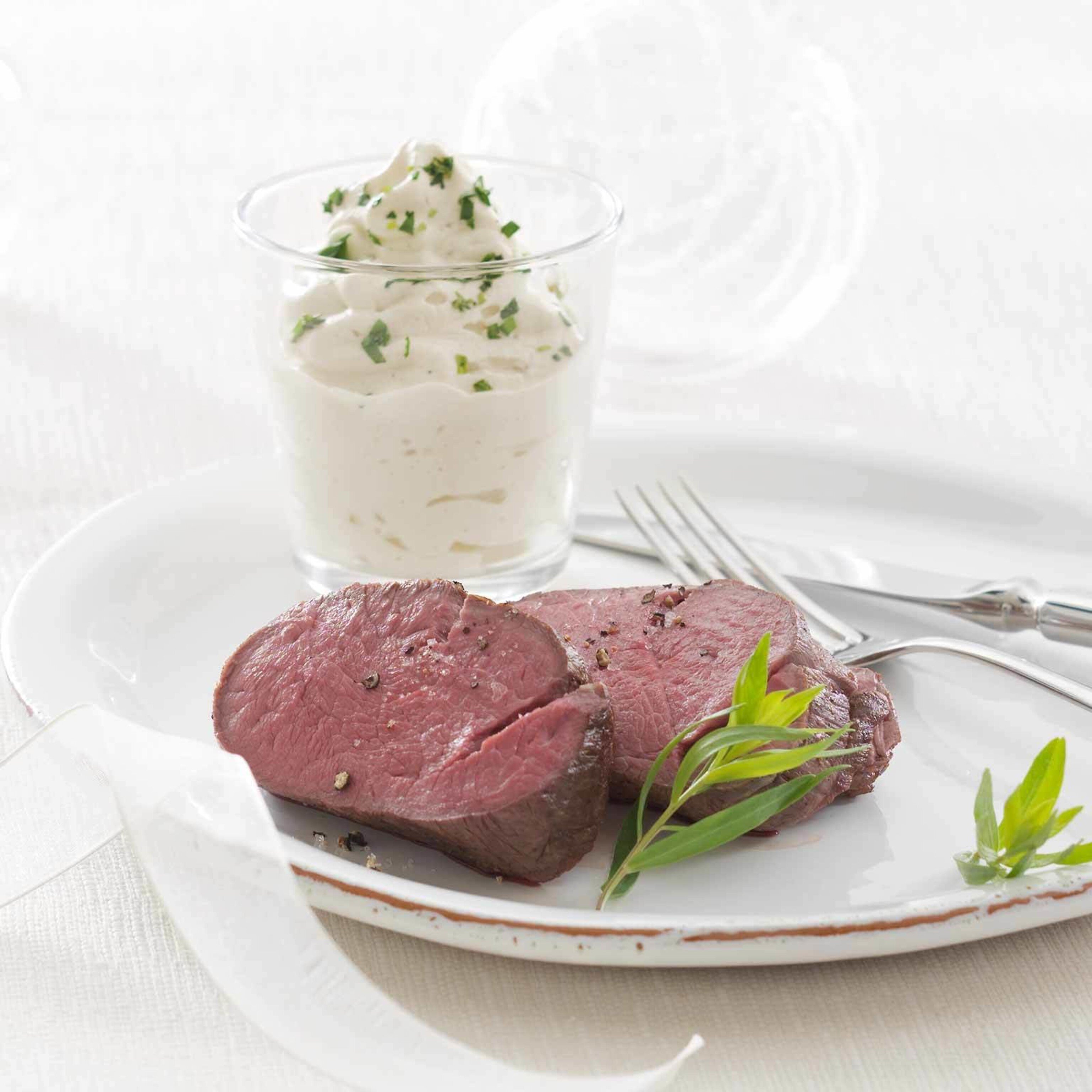 Chateaubriand mit Estragon-Espuma