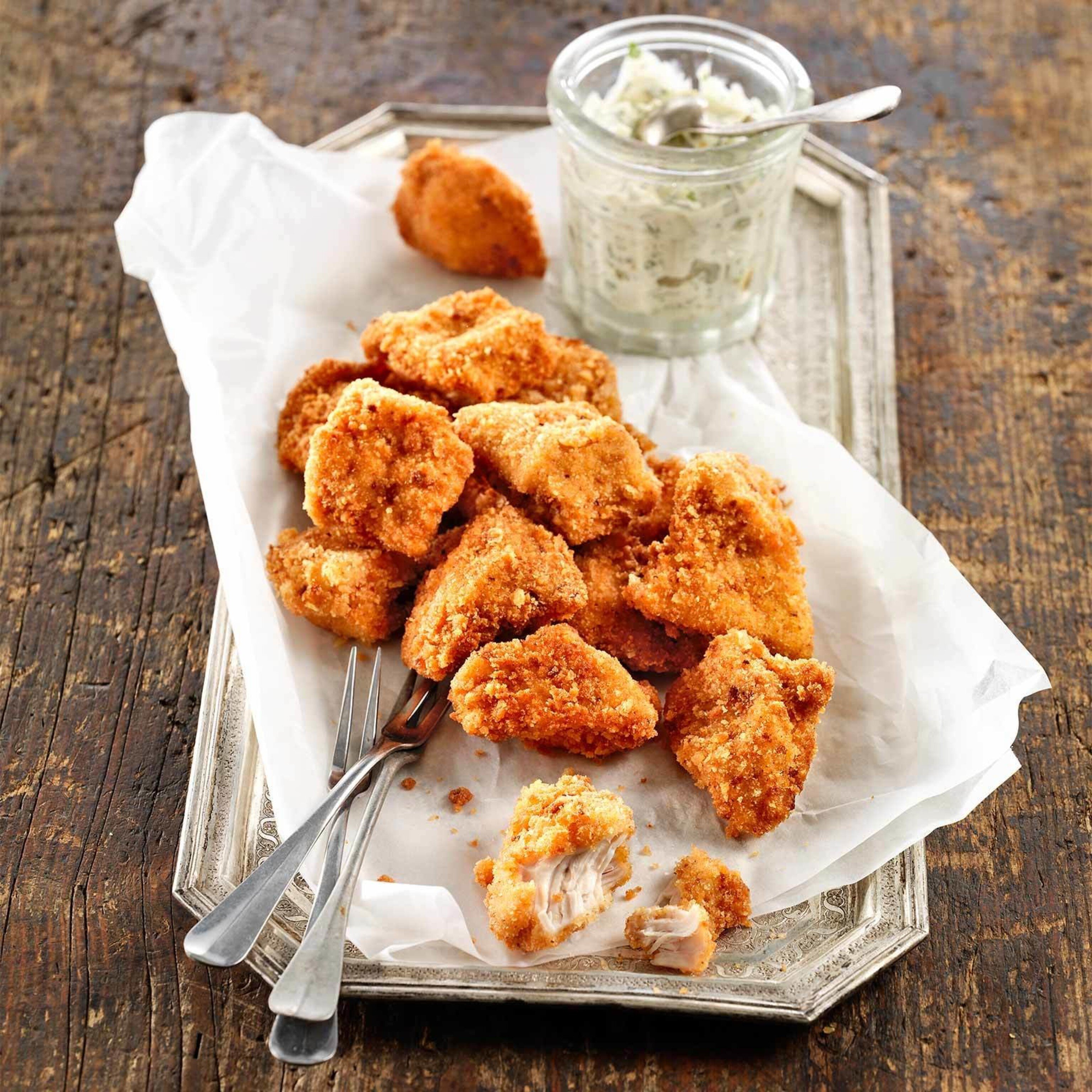 Poulet-Knusperli mit Tartarsauce