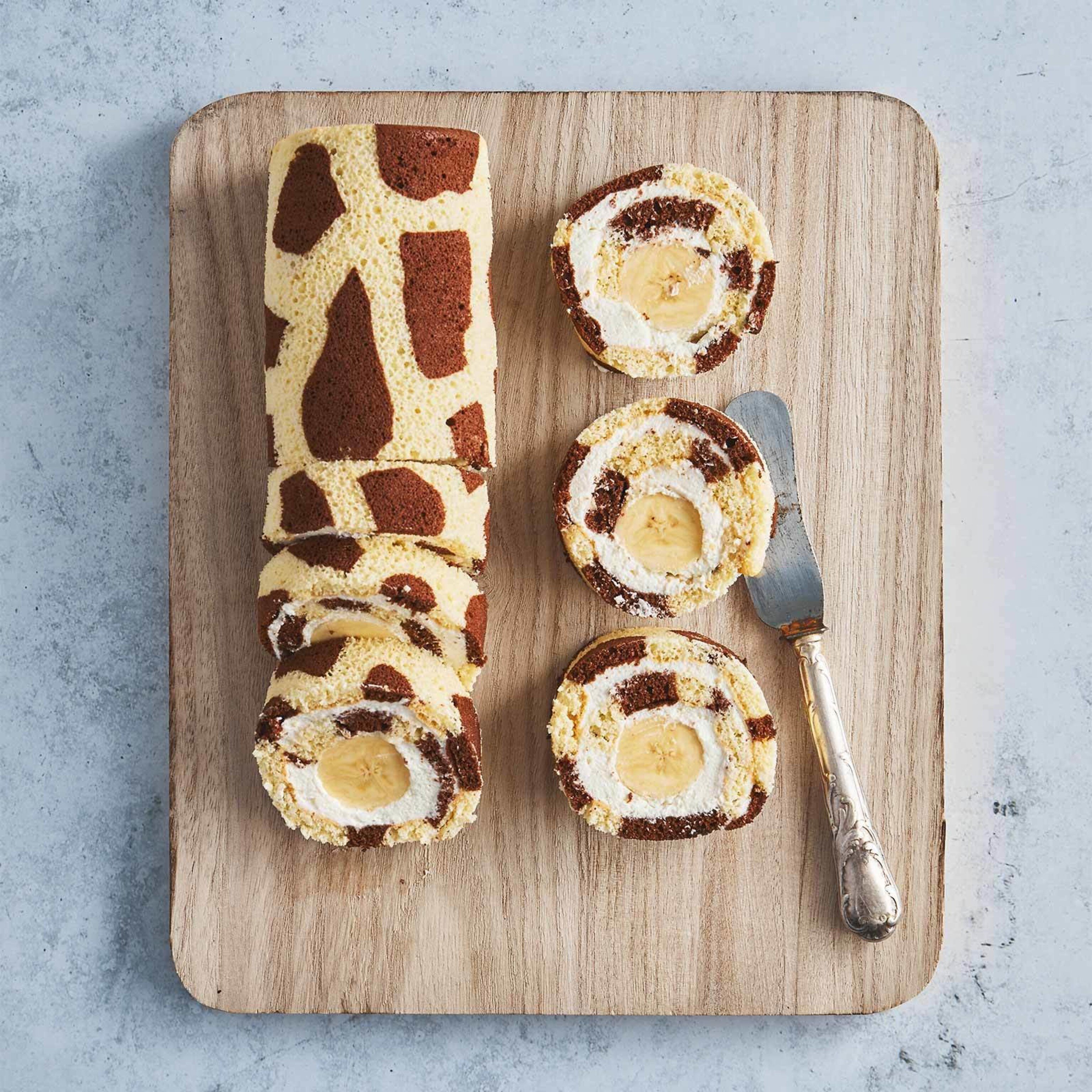Roulé girafe aux bananes