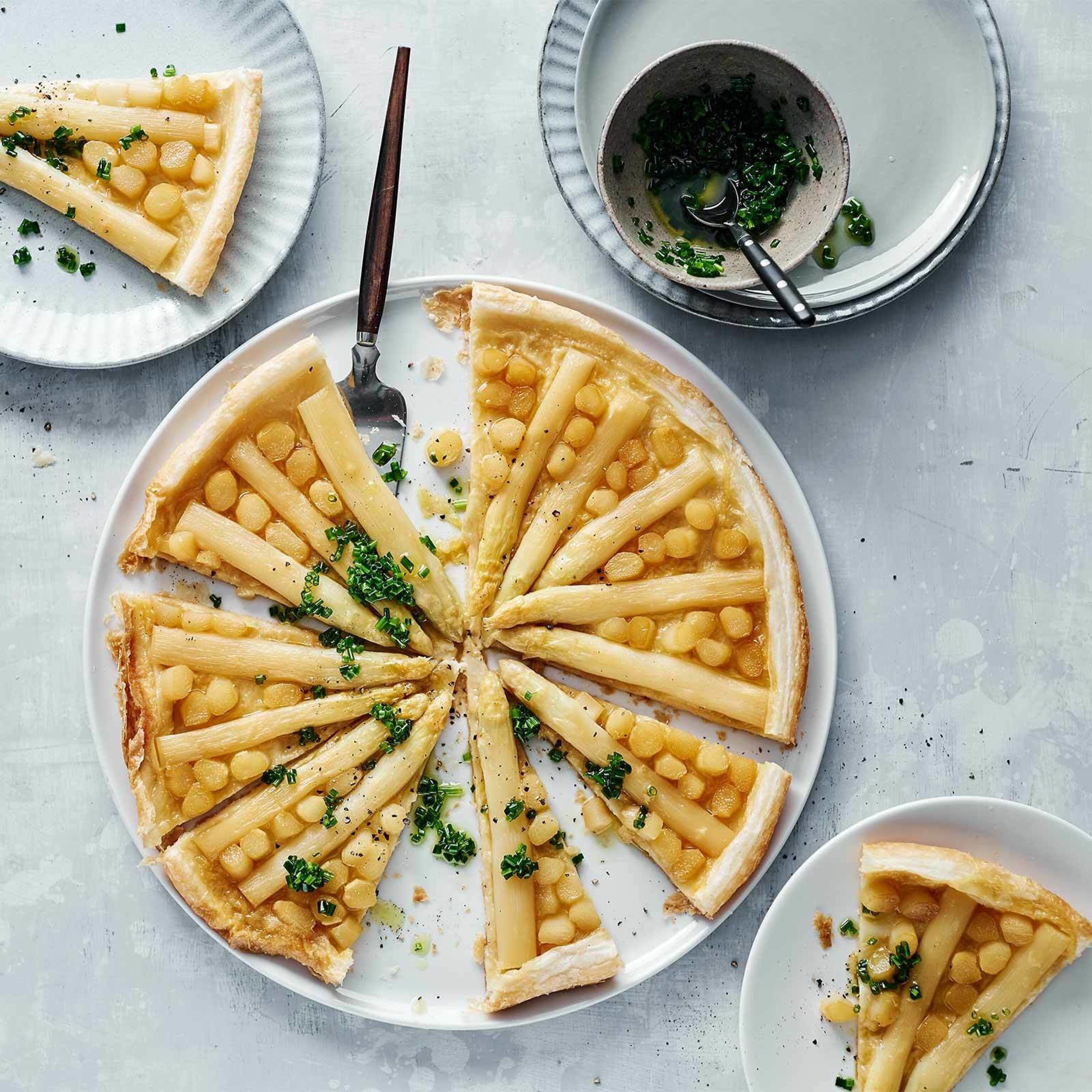 Tatin d’asperges blanches
