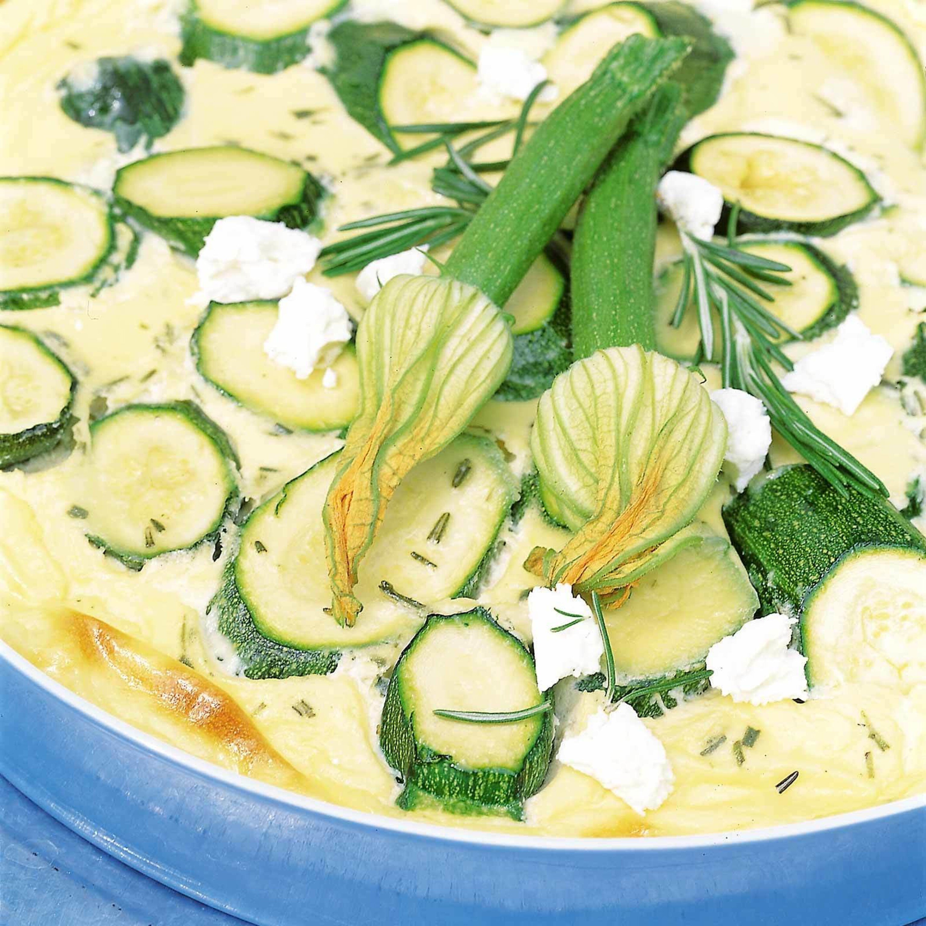 Clafoutis aux courgettes et feta