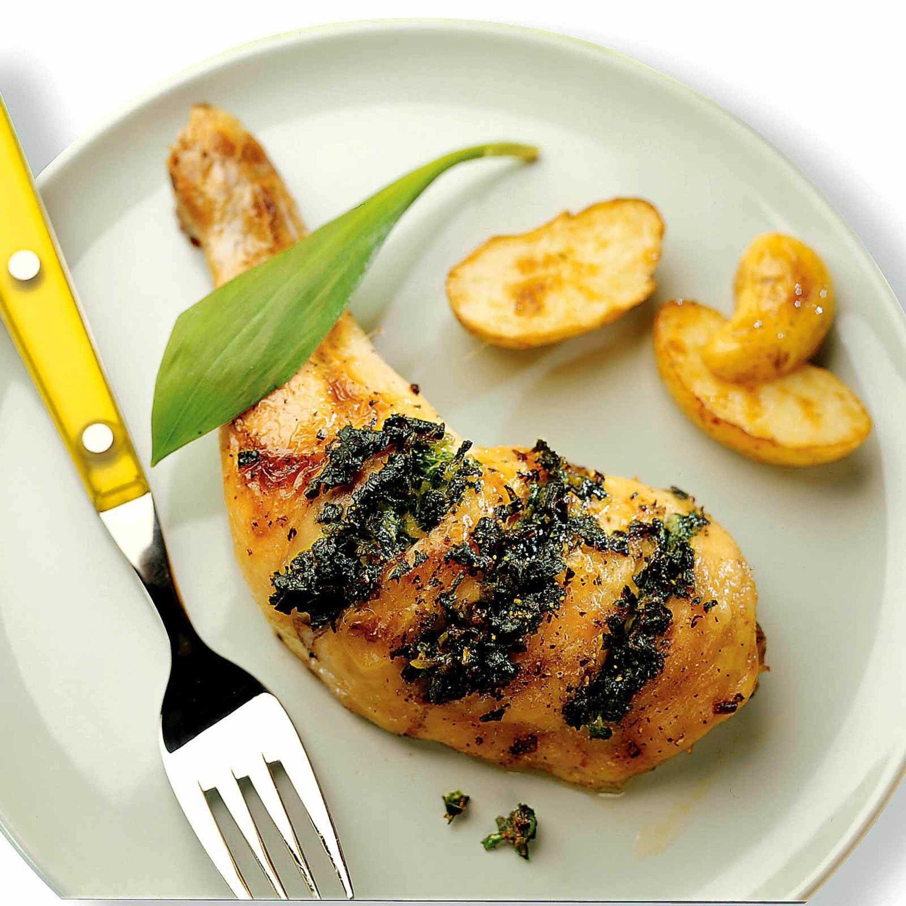 Gespickte Pouletschenkel