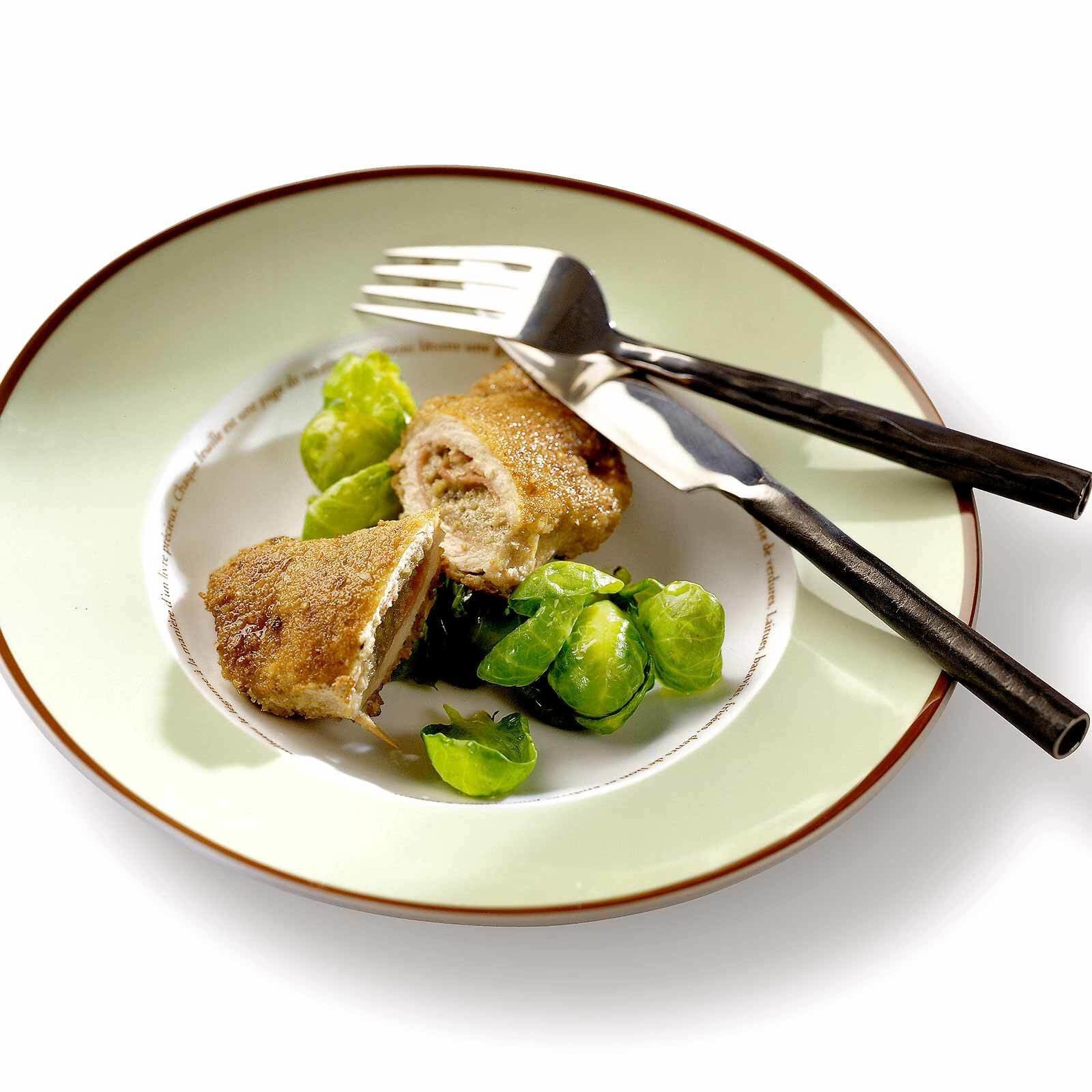 Cordon bleu mit Nuss-Käse-Füllung