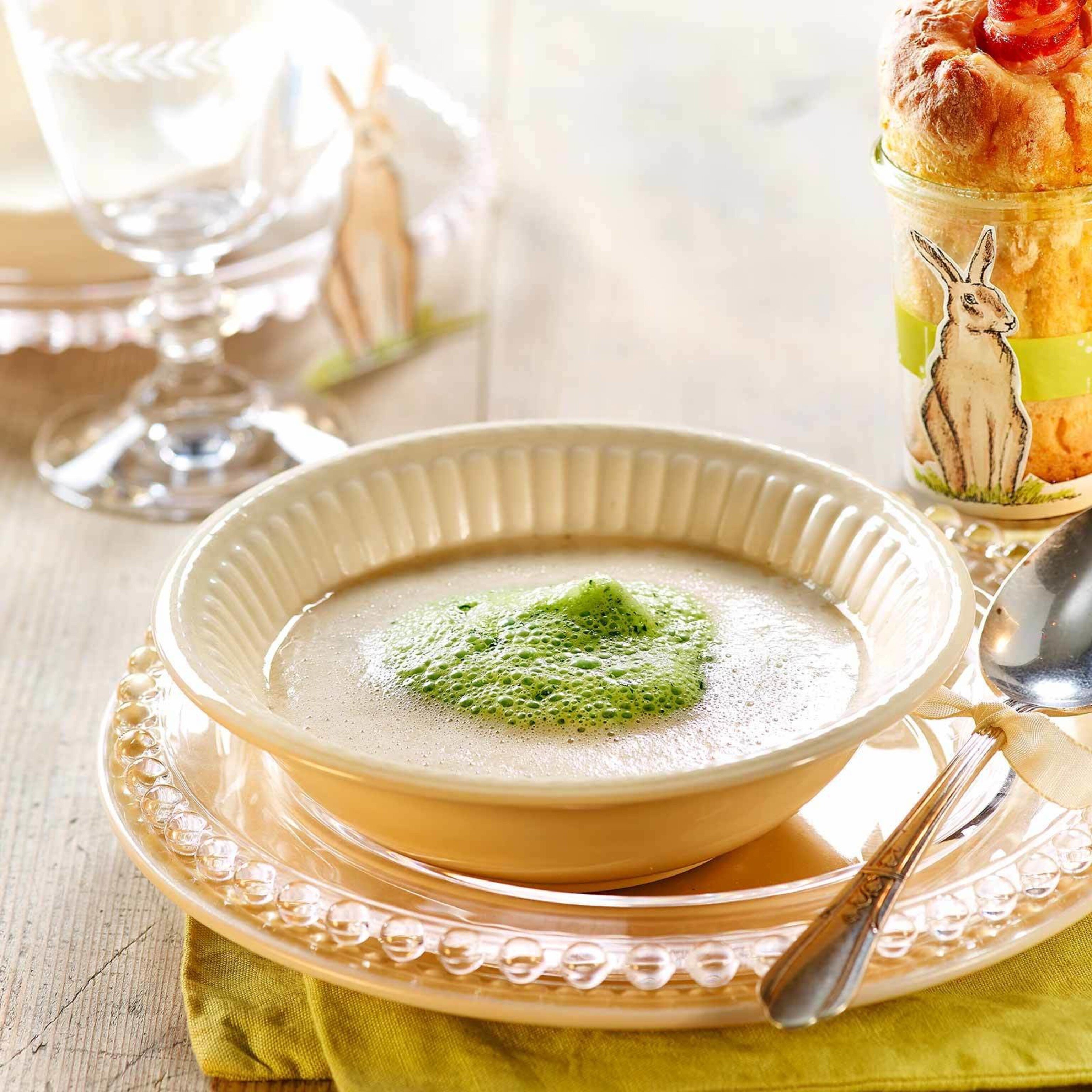 Süppchen mit Rucolaschaum