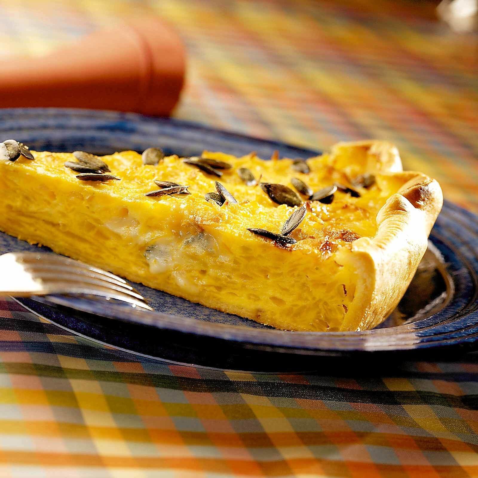 Kürbiswähe mit Gorgonzola